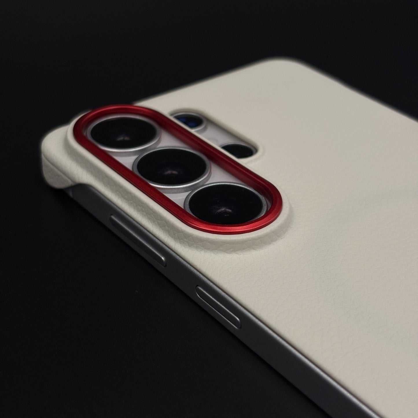 Frameless Dual Tone Bezel Leather Hidden MagSafe Case for Samsung Galaxy S26 Ultra