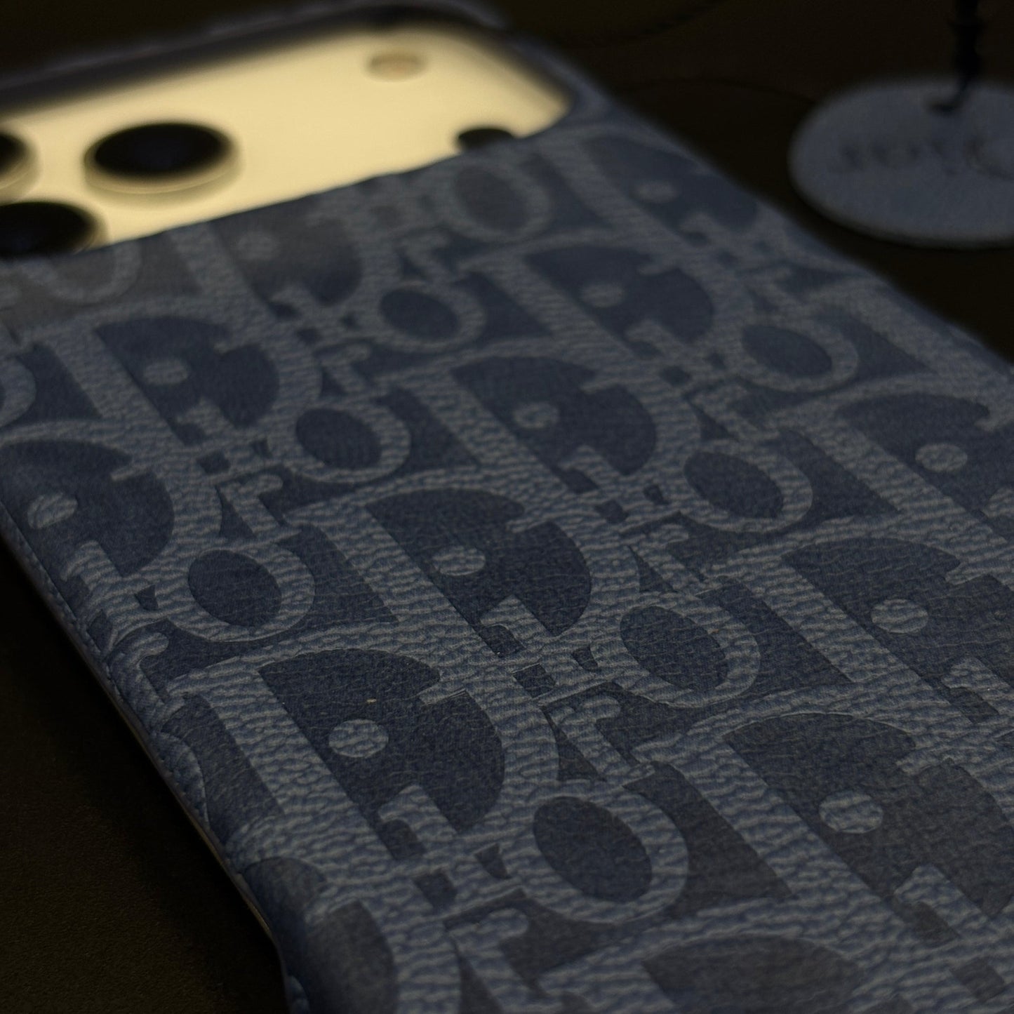 Luxury Oblique CD Monogram Blue Mobile Case Cover for iPhone 17 Series | Premium Designer inspired