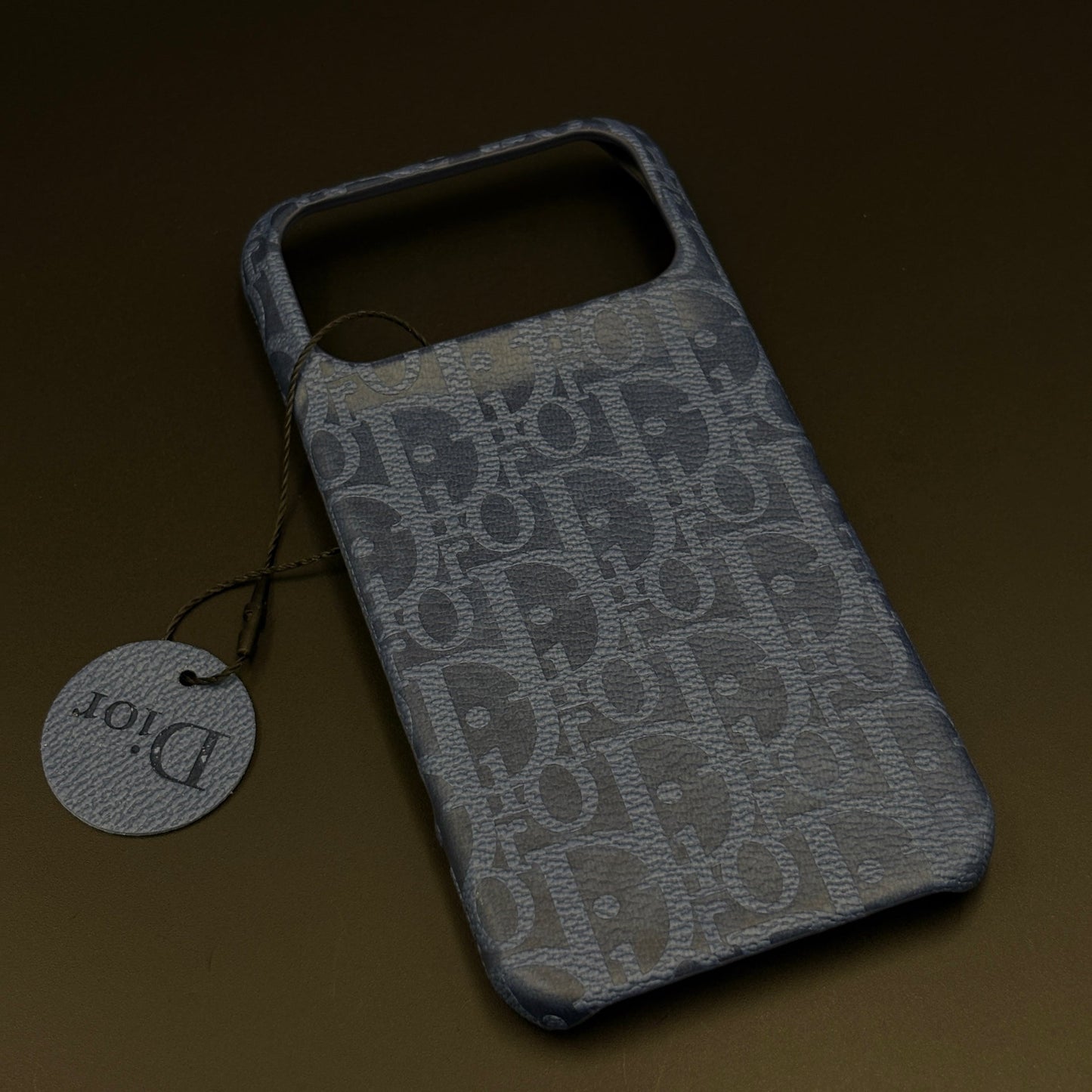 Luxury Oblique CD Monogram Blue Mobile Case Cover for iPhone 17 Series | Premium Designer inspired