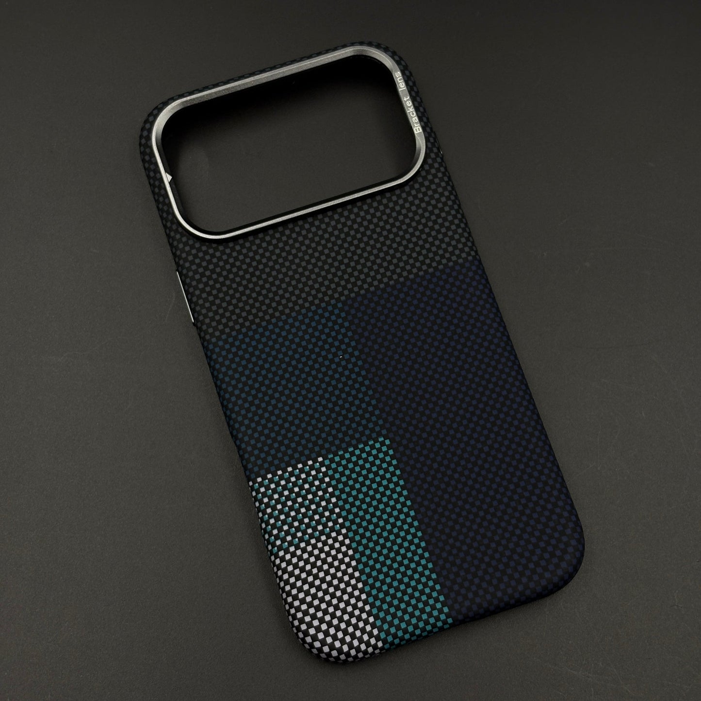 Blue Block Aramid Phone Case Cover with Hidden MagSafe for iPhone 17 Series | Carbon Fibre Feel