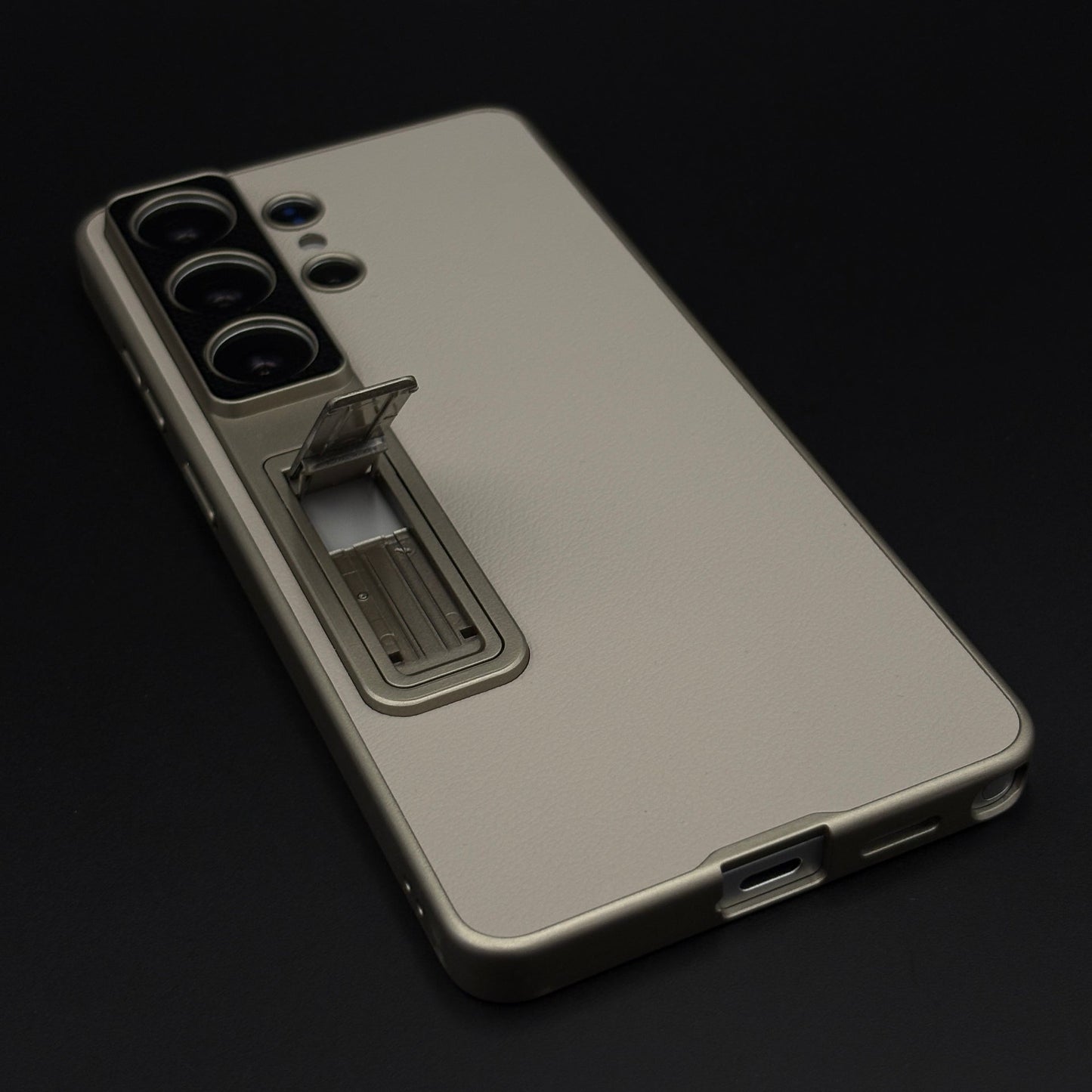 Pull Out Stand Leather Case with Camera Protection for Samsung Galaxy S26 Ultra