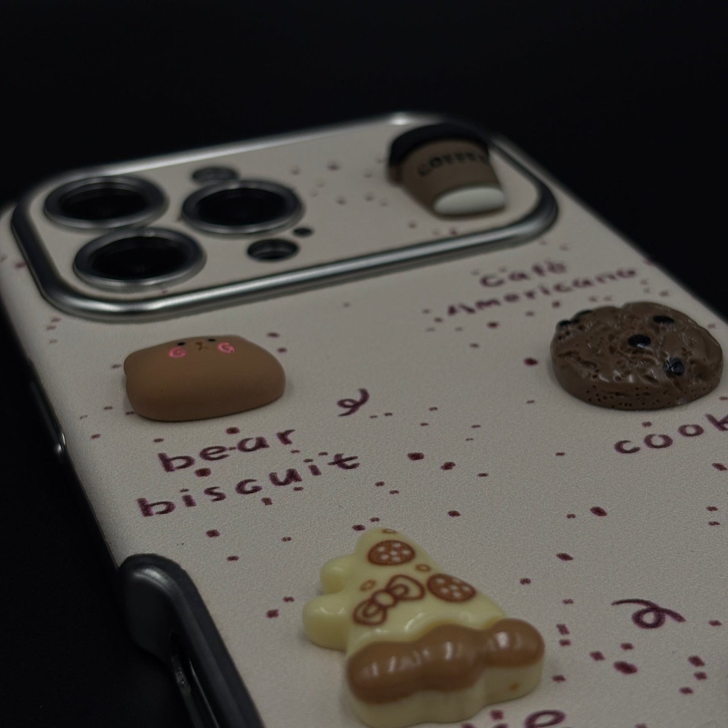 Americano Bear Cookies Cafe Cute Mobile Case Cover for iPhone