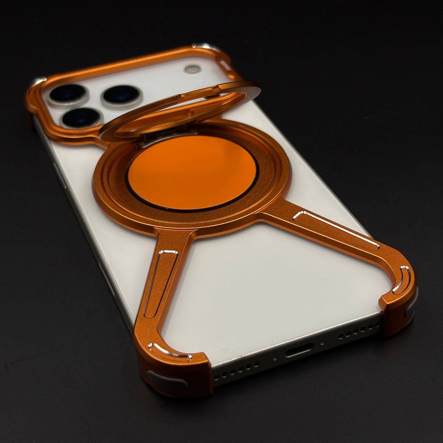 X Bracket Metal Rotating Stand MagSafe Phone Case Cover for iPhone 17 Series | Frameless Minimalist Edition