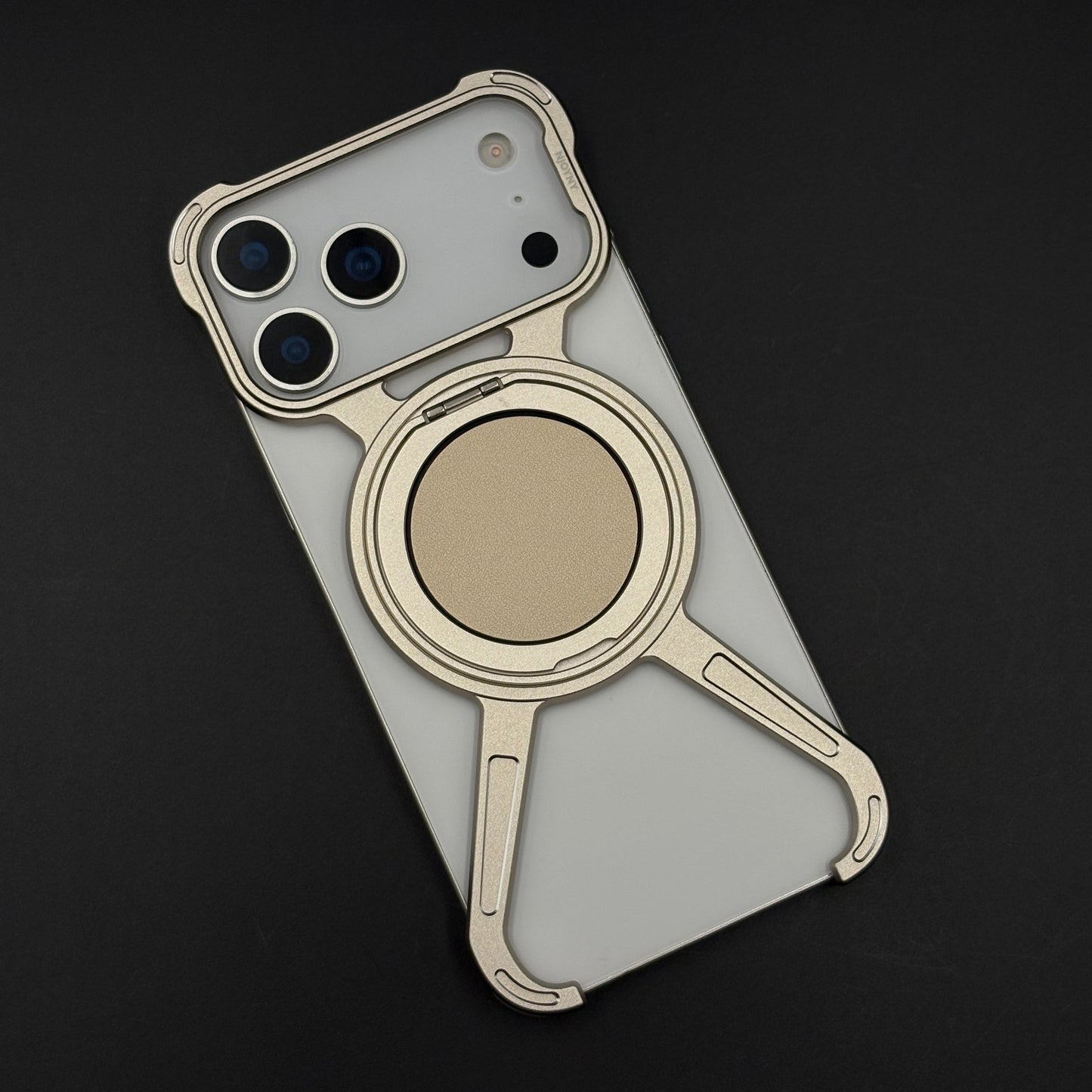 X Bracket Metal Rotating Stand MagSafe Phone Case Cover for iPhone 17 Series | Frameless Minimalist Edition