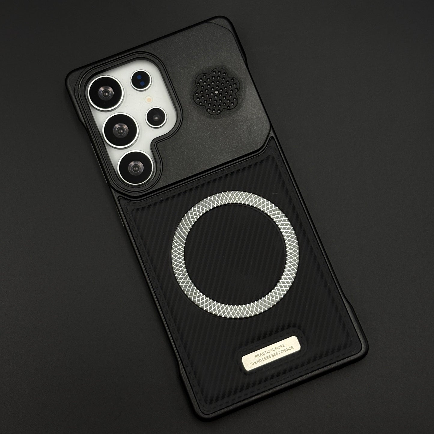 Luxury Leather MagSafe Phone Case Cover for Samsung Galaxy S24 Ultra | Dual-Tone Borderless Design