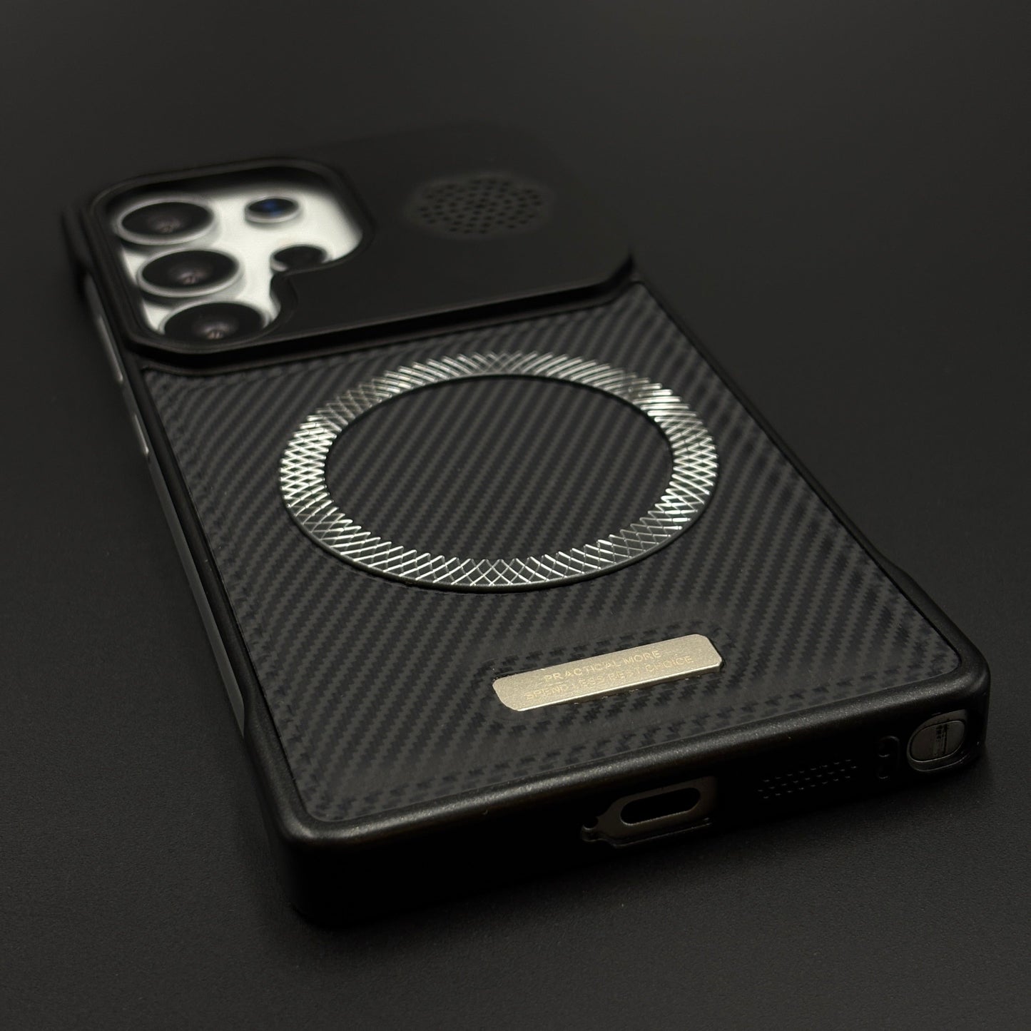 Luxury Leather MagSafe Phone Case Cover for Samsung Galaxy S24 Ultra | Dual-Tone Borderless Design