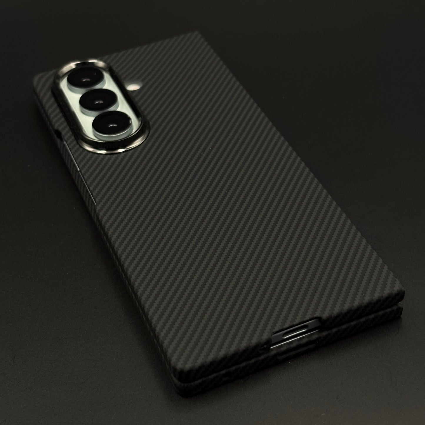 Carbon Fiber Matte Case with Front Screen Protector for Samsung Galaxy Z Fold 7