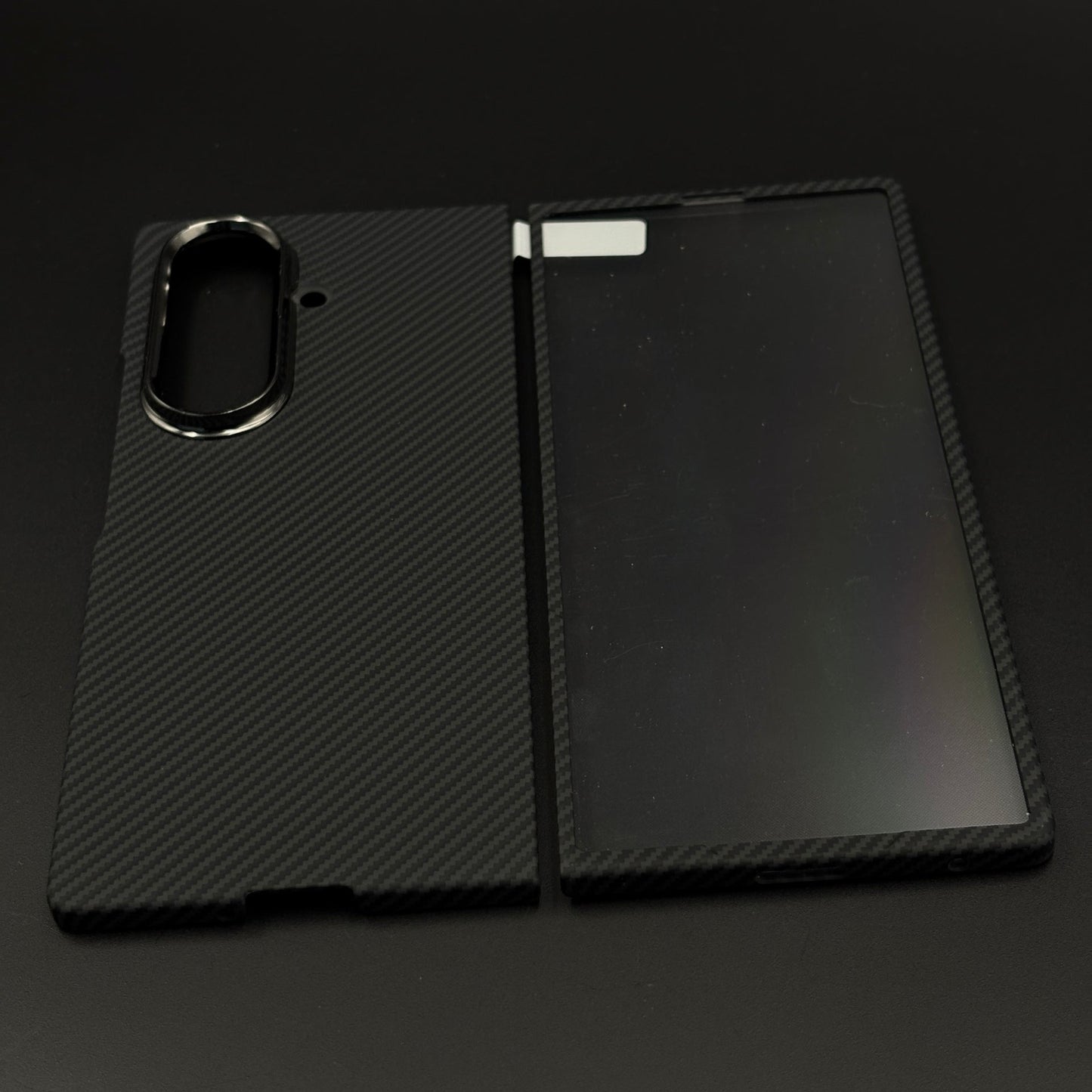 Carbon Fiber Matte Case with Front Screen Protector for Samsung Galaxy Z Fold 7