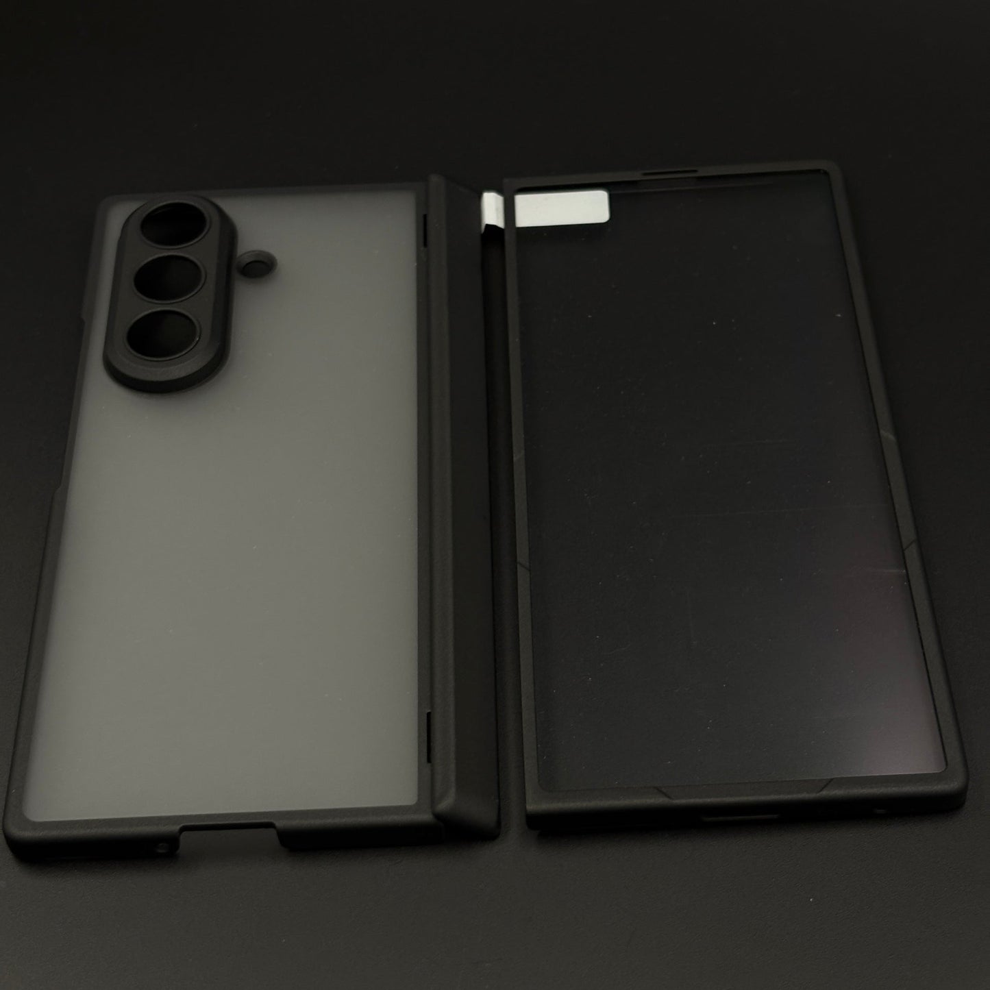 Smoky Matte Non-Yellowing Case with Front Screen Protector for Samsung Galaxy Z Fold 7