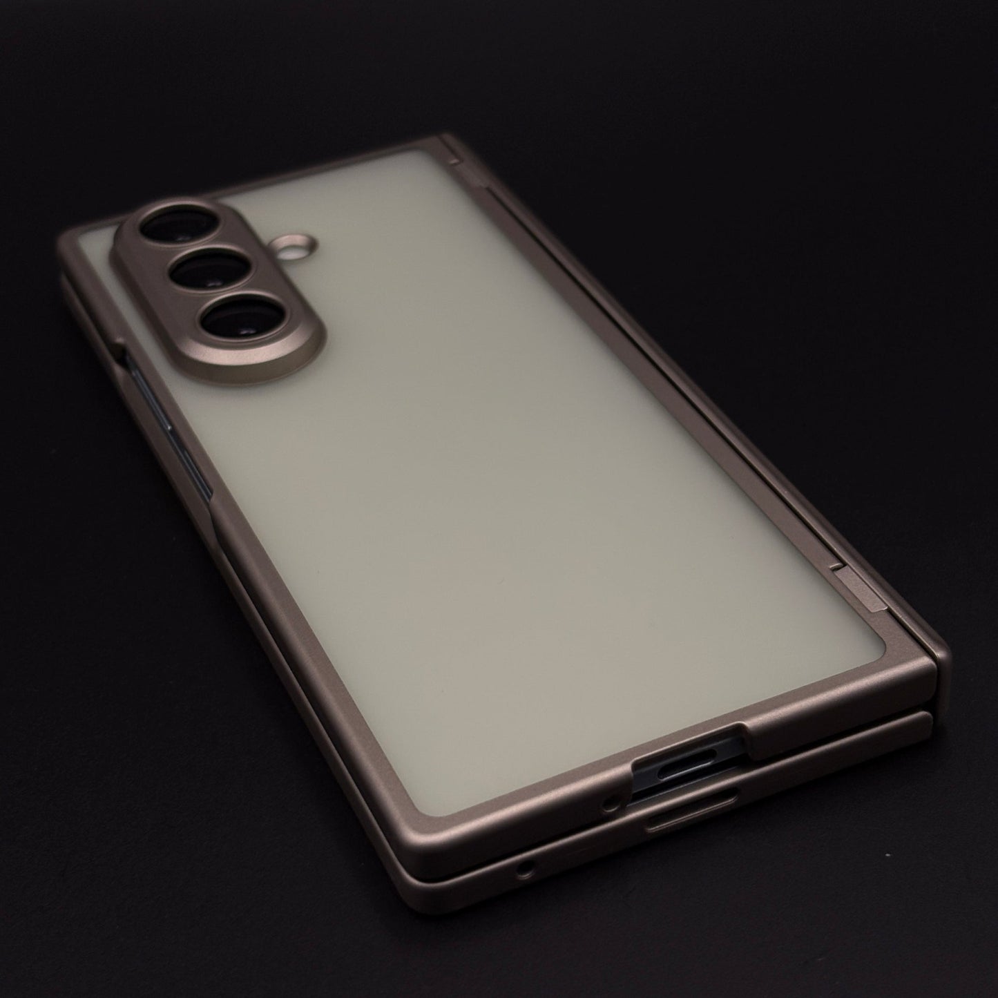 Smoky Matte Non-Yellowing Case with Front Screen Protector for Samsung Galaxy Z Fold 7