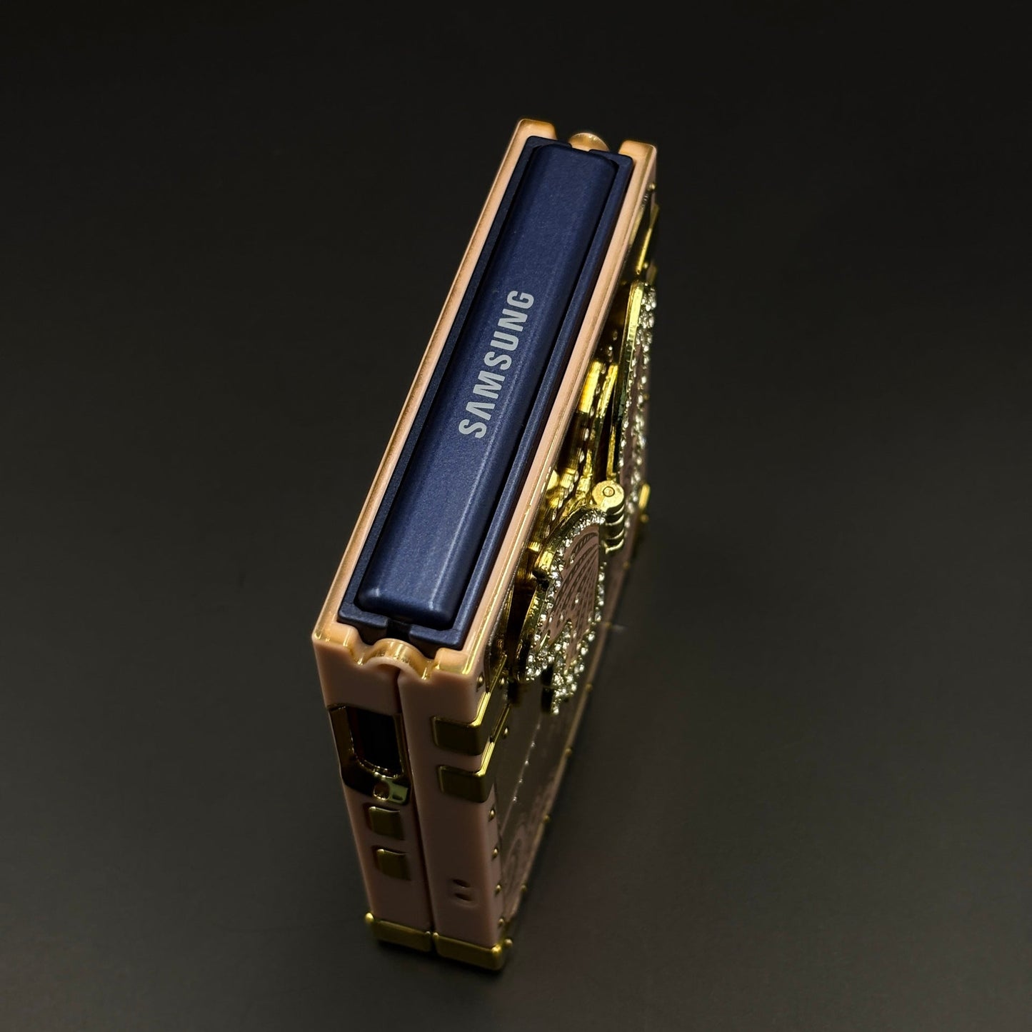 Luxury Butterfly Trunk Case for Samsung Galaxy Z Flip 7 | Gold Mirror Finish | Diamond Butterfly
