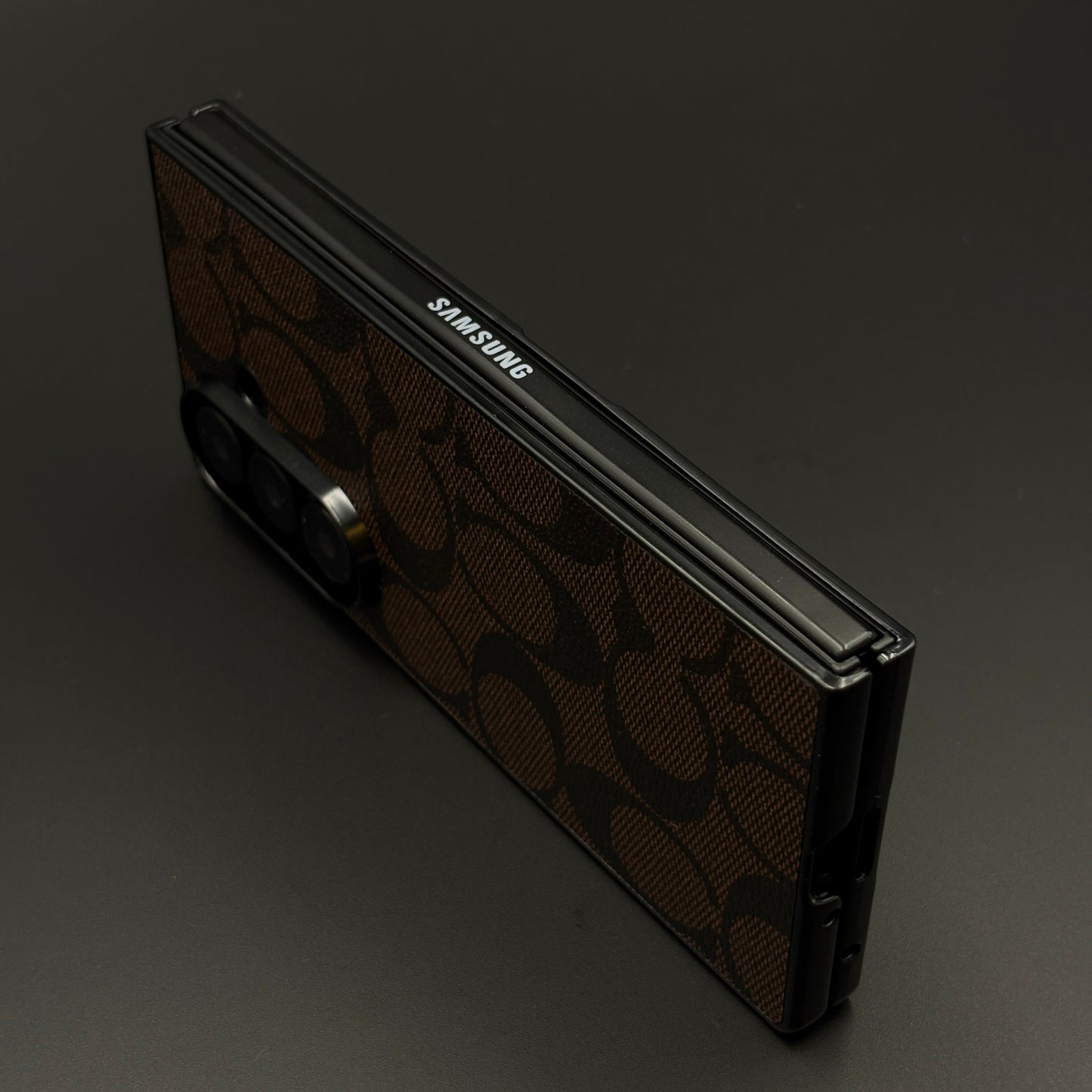 Samsung Galaxy Z Fold 7 Luxury Brand Pattern CC PU Leather Case Cover