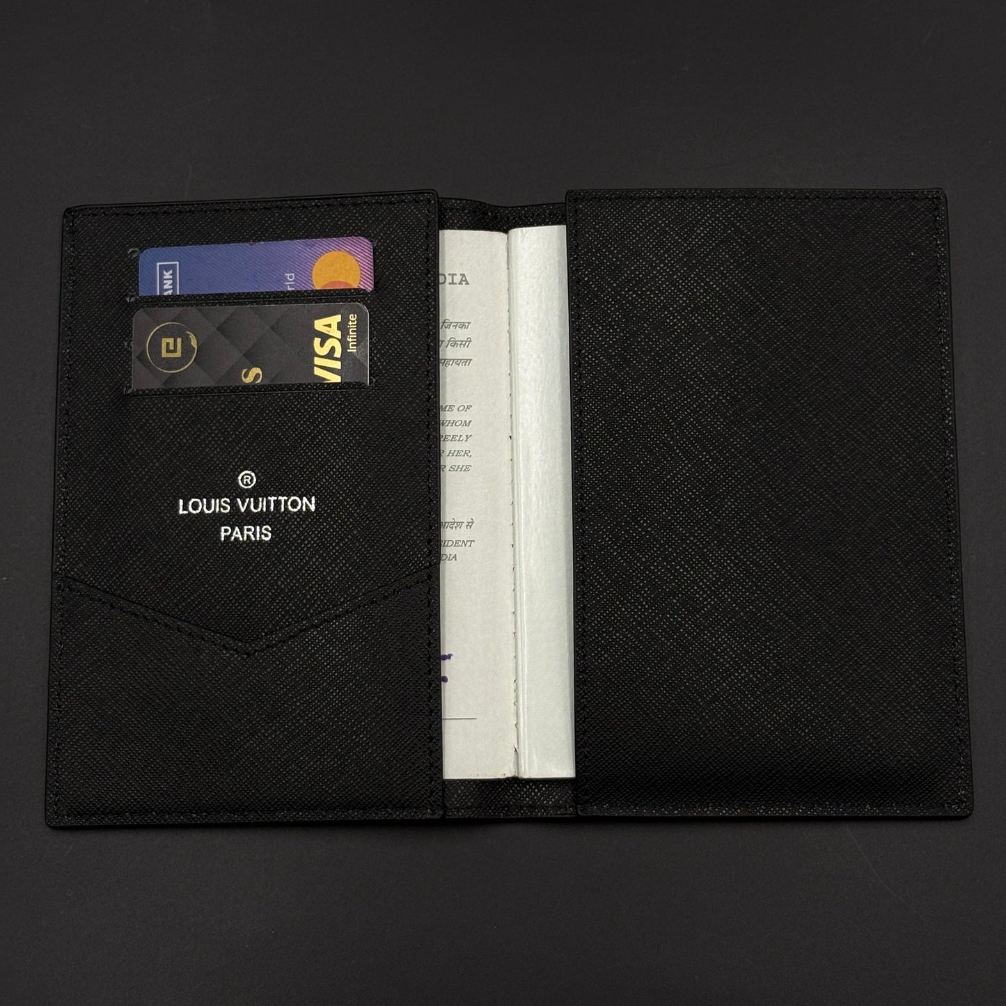 Luxury Monogram Passport Case Cover with Cardholder Slot for Travel with Box