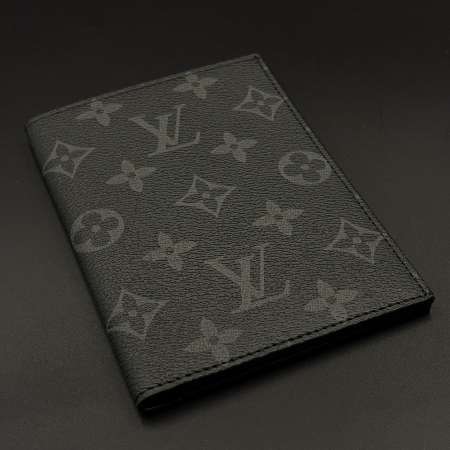 Luxury Monogram Passport Case Cover with Cardholder Slot for Travel with Box