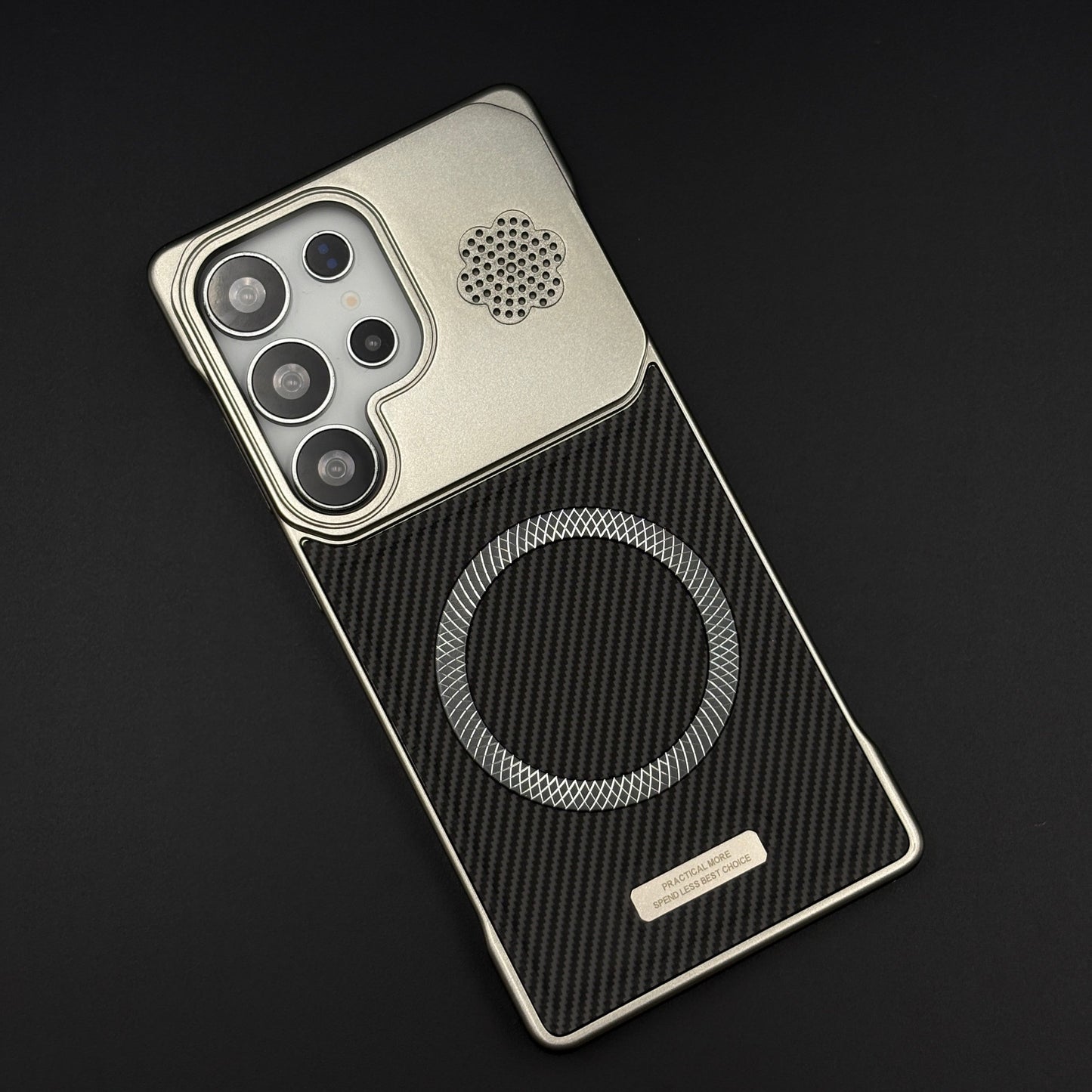 Luxury Leather MagSafe Phone Case Cover for Samsung Galaxy S25 Ultra | Dual-Tone  Borderless Design