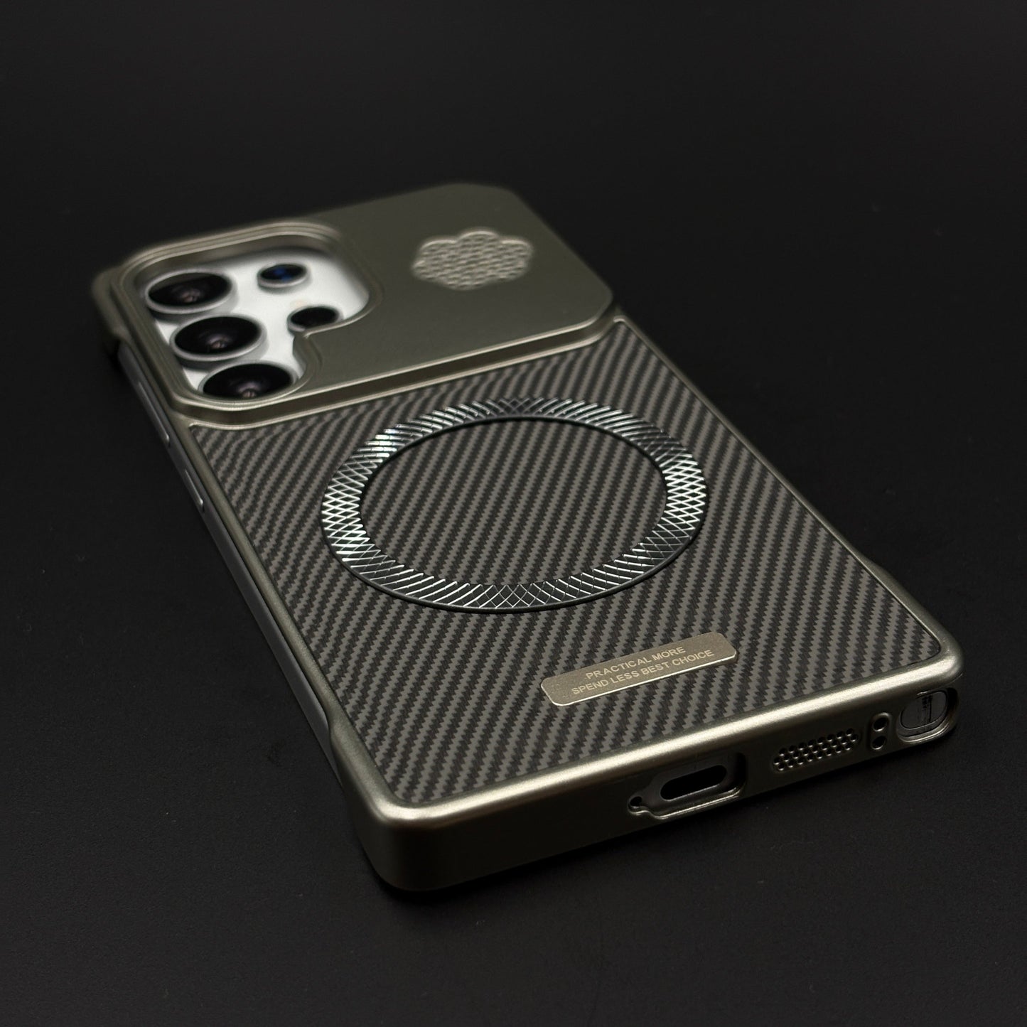 Luxury Leather MagSafe Phone Case Cover for Samsung Galaxy S25 Ultra | Dual-Tone  Borderless Design