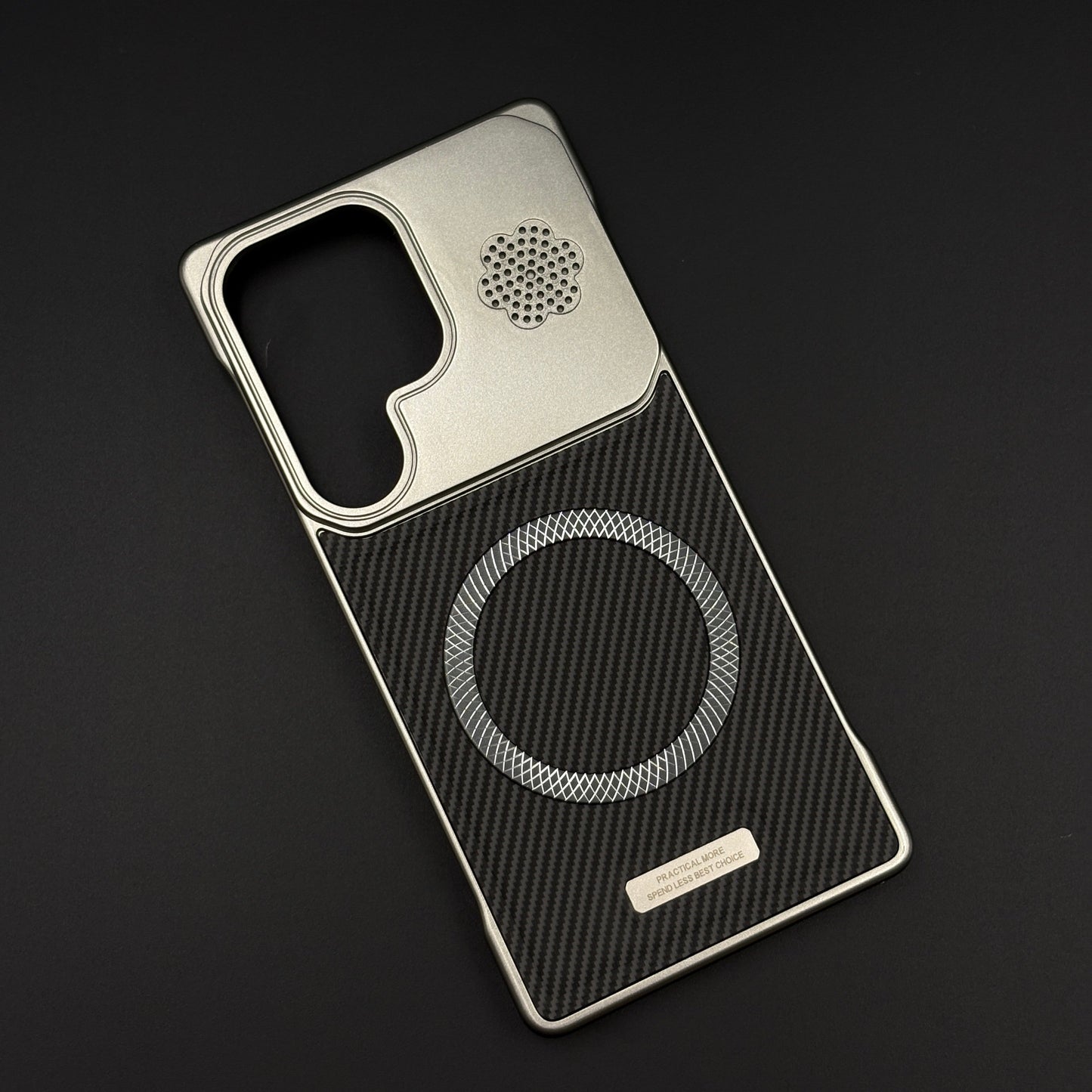 Luxury Leather MagSafe Phone Case Cover for Samsung Galaxy S24 Ultra | Dual-Tone Borderless Design