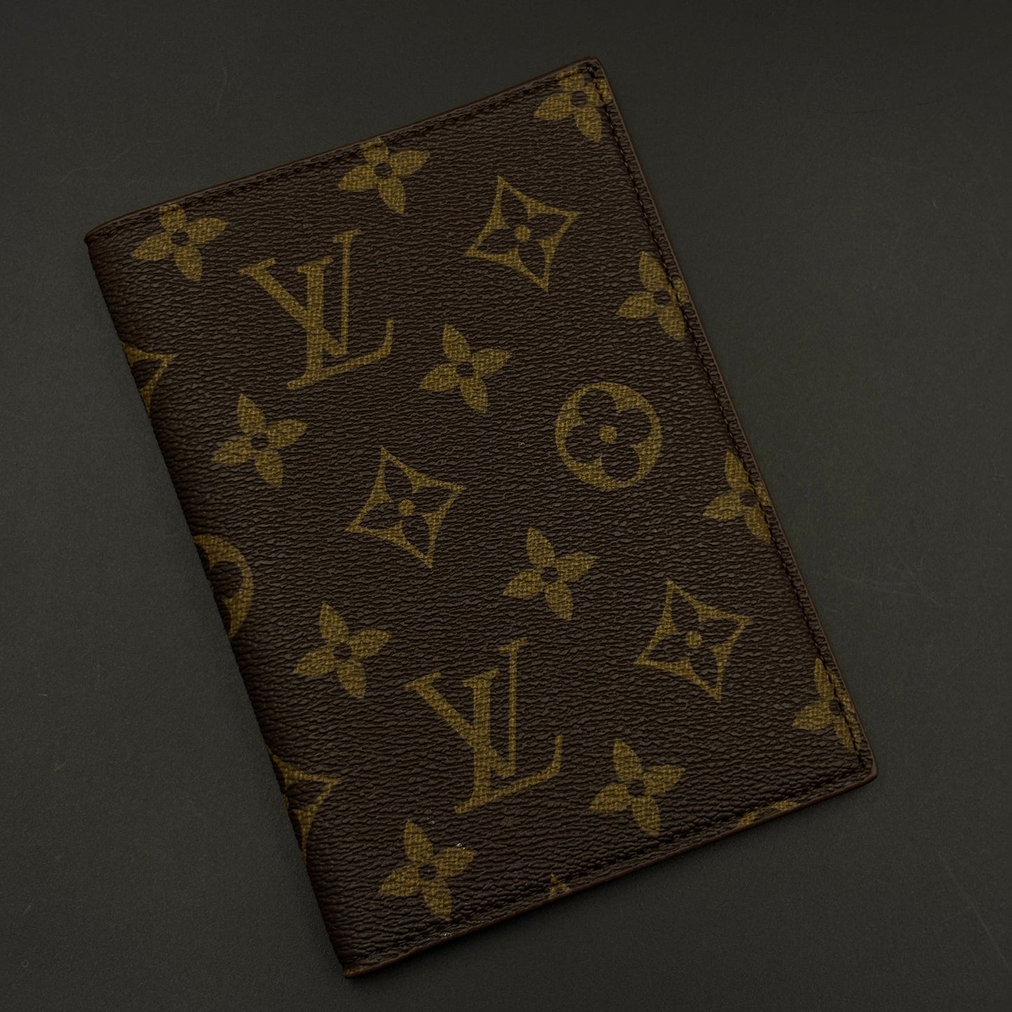 Luxury Monogram Passport Case Cover with Cardholder Slot for Travel with Box