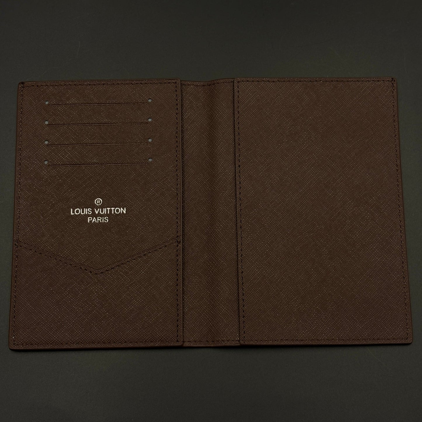 Luxury Monogram Passport Case Cover with Cardholder Slot for Travel with Box