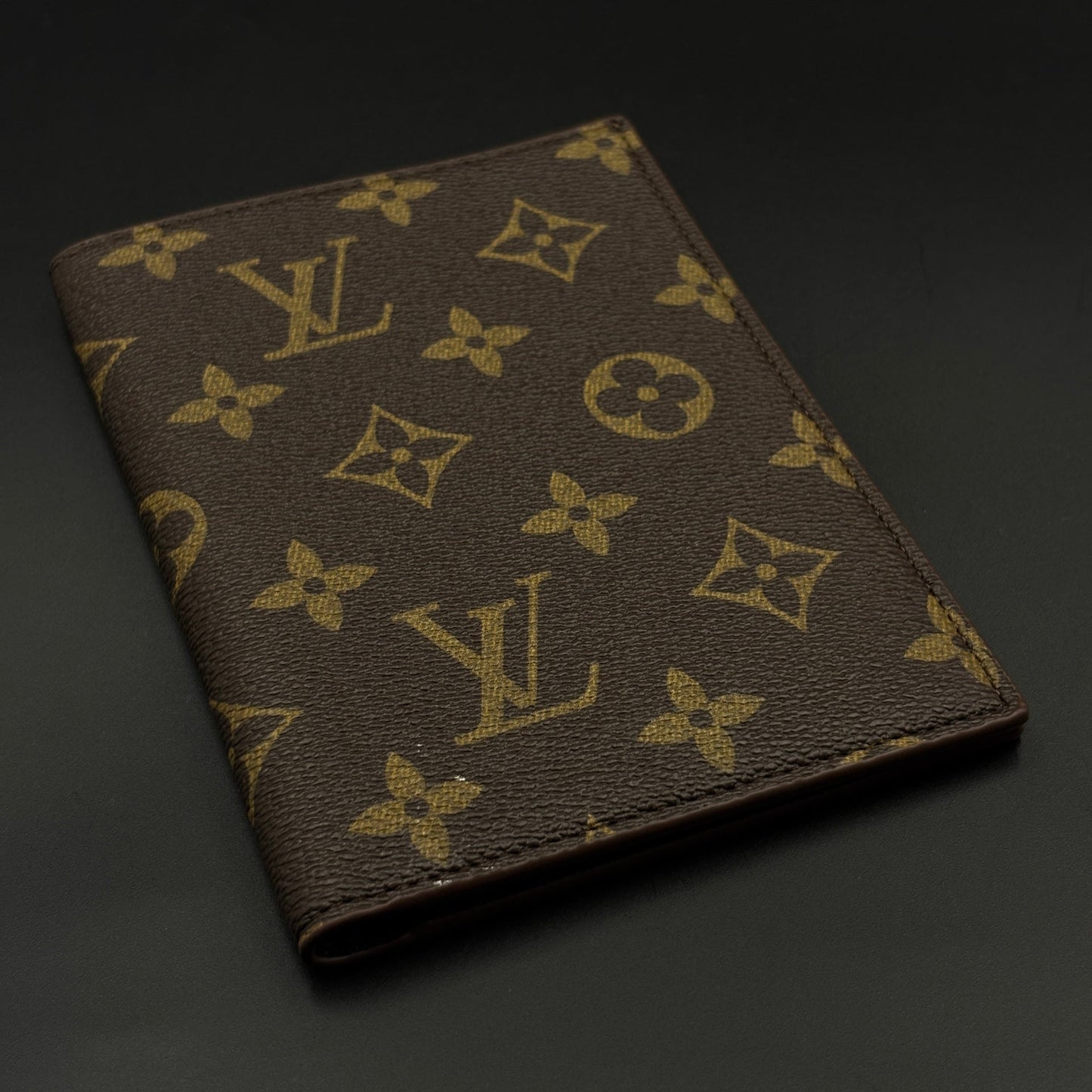 Luxury Monogram Passport Case Cover with Cardholder Slot for Travel with Box