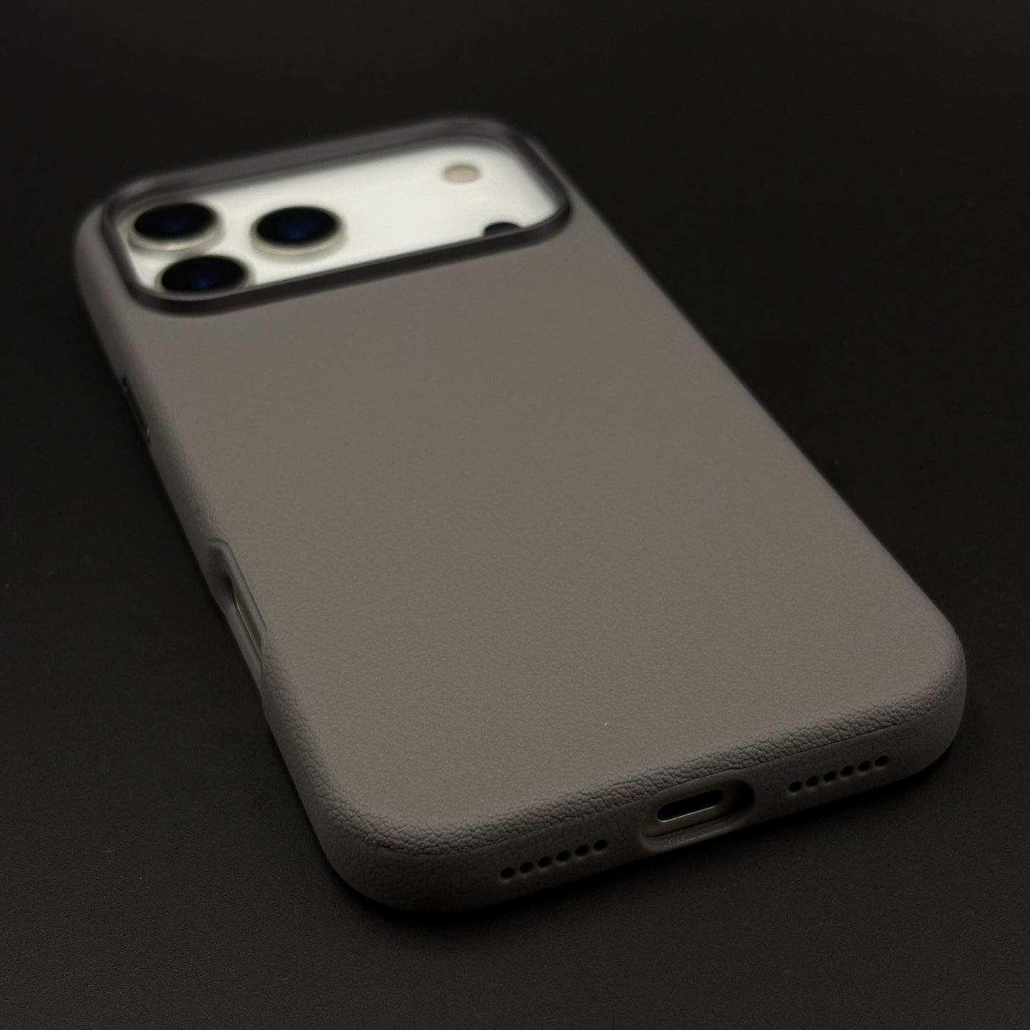 Minimalist Leather Phone Case Cover for iPhone 17 Series | Invisible MagSafe Compatible