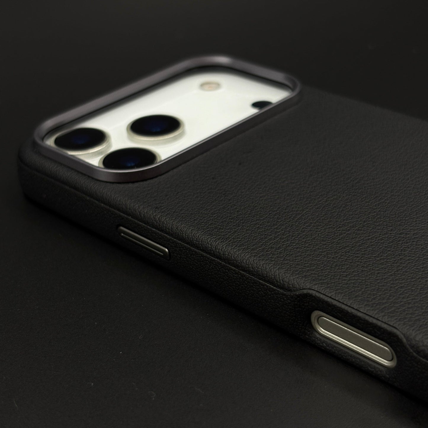 Minimalist Leather Phone Case Cover for iPhone 17 Series | Invisible MagSafe Compatible