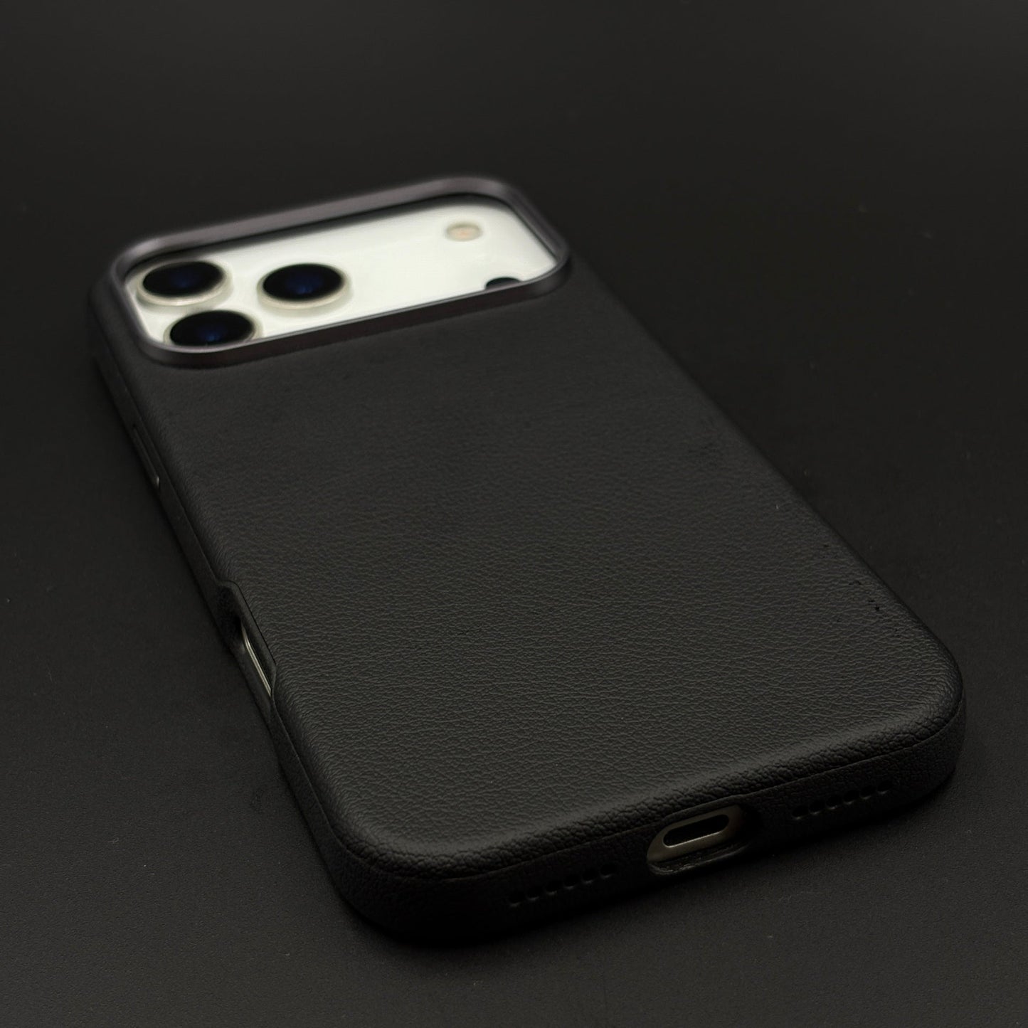 Minimalist Leather Phone Case Cover for iPhone 17 Series | Invisible MagSafe Compatible