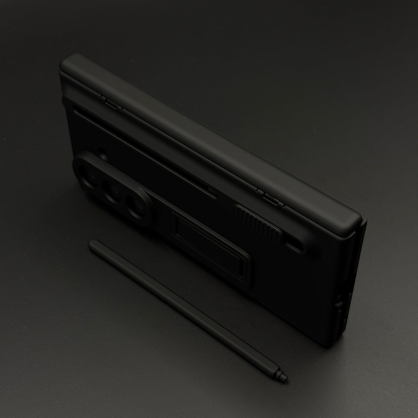 Matte Phone Case Cover with Pen & Holder for Samsung Galaxy Z Fold 7 | Kickstand | Hinge & Front Screen Protection