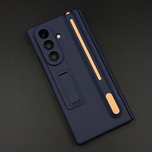 Matte Phone Case Cover with Pen & Holder for Samsung Galaxy Z Fold 7 | Kickstand | Hinge & Front Screen Protection