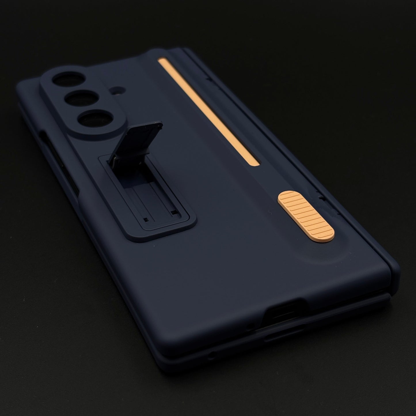 Matte Phone Case Cover with Pen & Holder for Samsung Galaxy Z Fold 7 | Kickstand | Hinge & Front Screen Protection