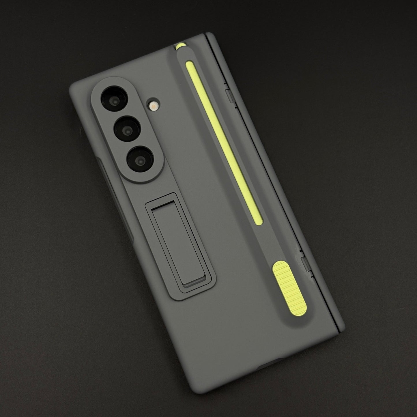 Matte Phone Case Cover with Pen & Holder for Samsung Galaxy Z Fold 7 | Kickstand | Hinge & Front Screen Protection