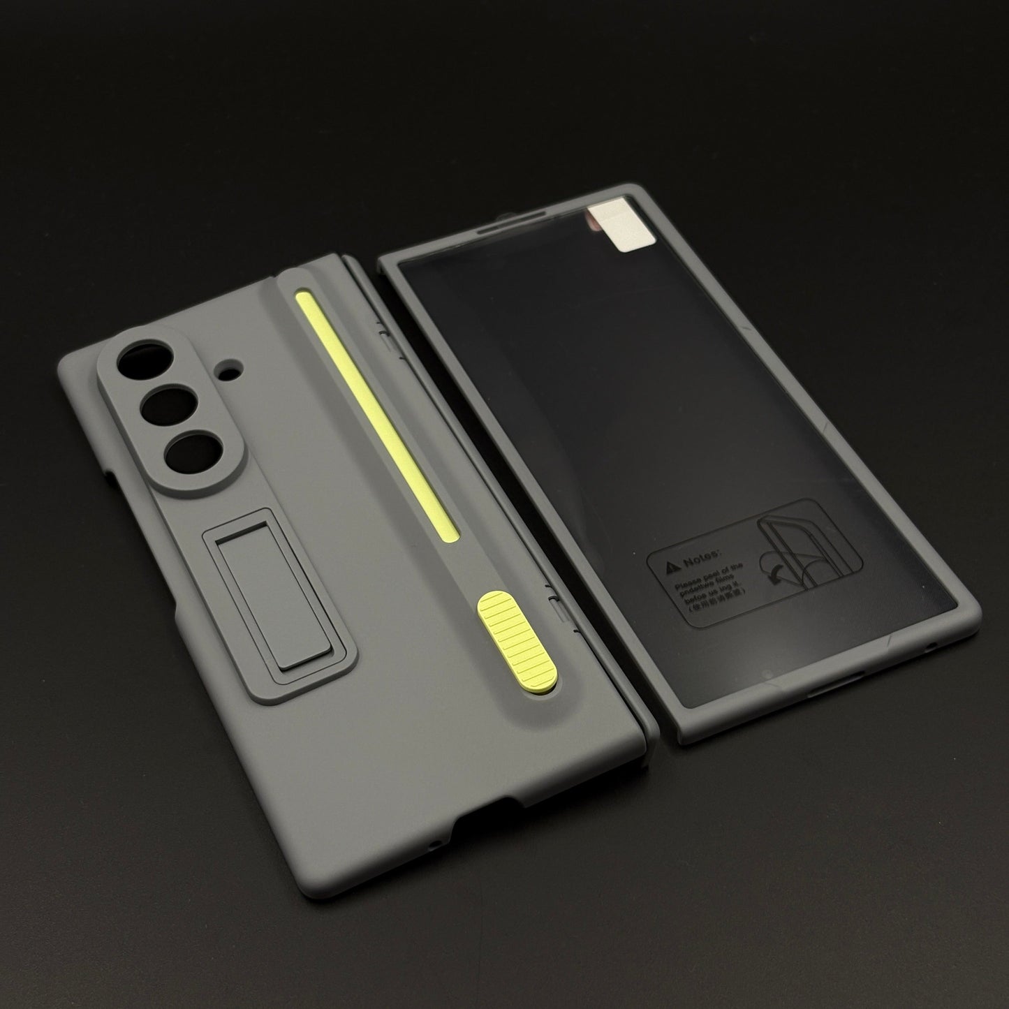 Matte Phone Case Cover with Pen & Holder for Samsung Galaxy Z Fold 7 | Kickstand | Hinge & Front Screen Protection