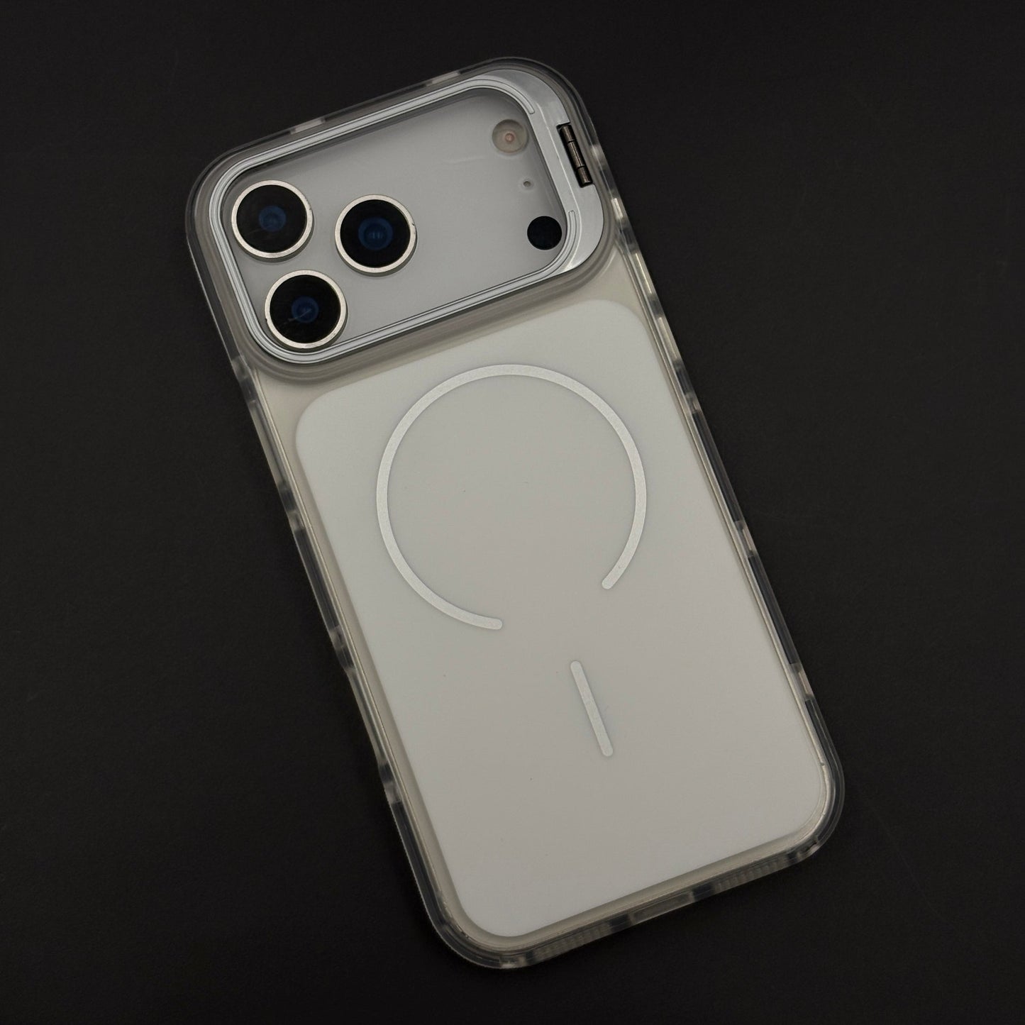 CrystalShield Color Anti‑Yellow Metal Kickstand MagSafe Case for iPhone 17 Series