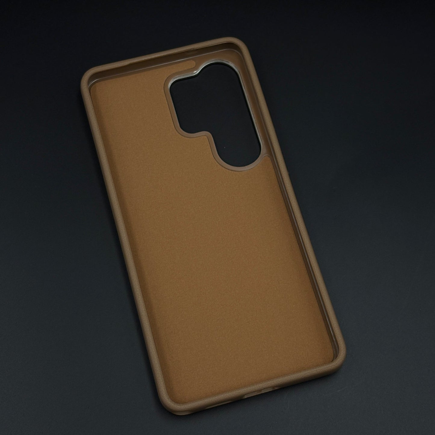 Luxury Leather Raised Gold Bezel Hidden MagSafe Case for Galaxy S26 Ultra