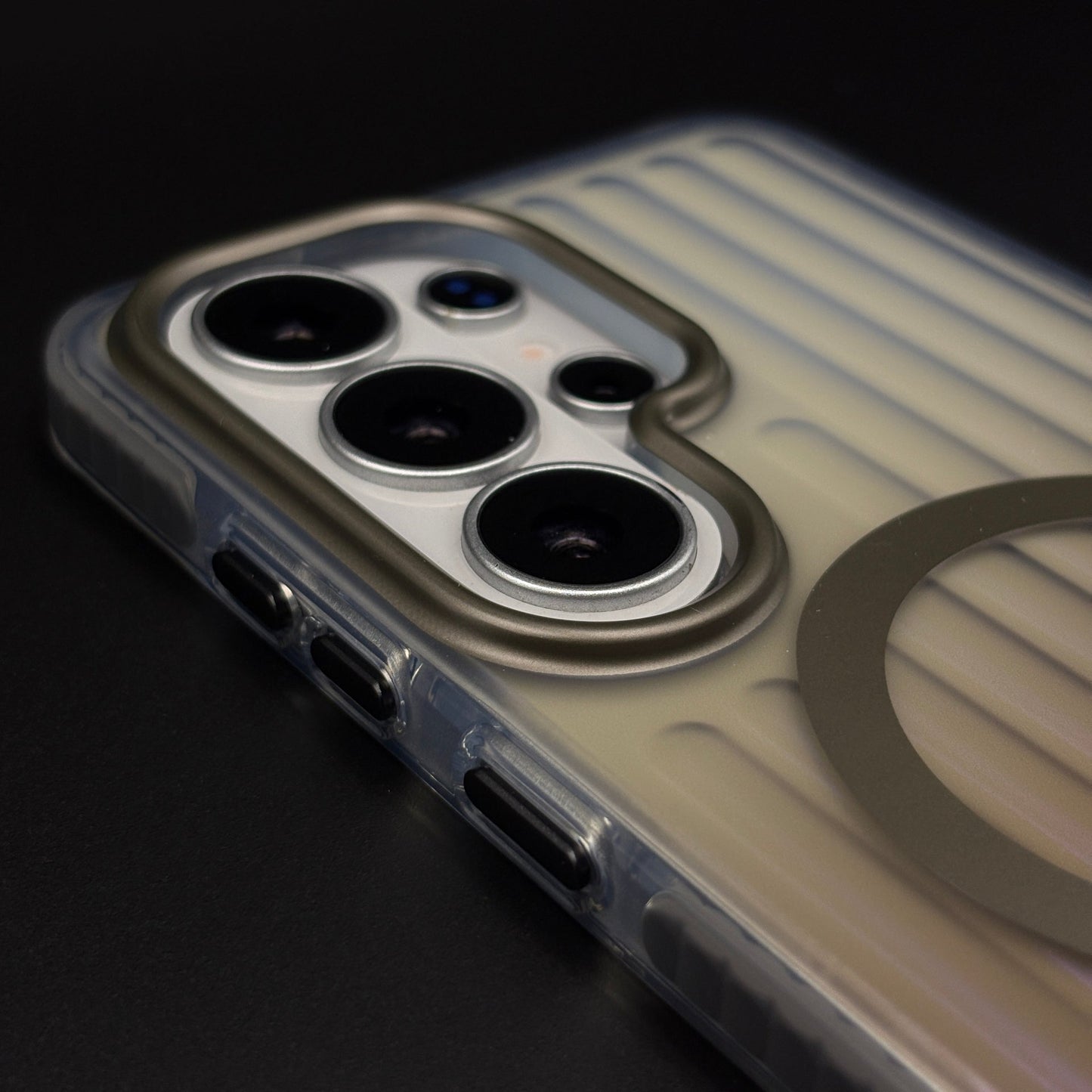 Ribbed Smoky Clear MagSafe Mobile Case Cover for Samsung Galaxy S26 Ultra