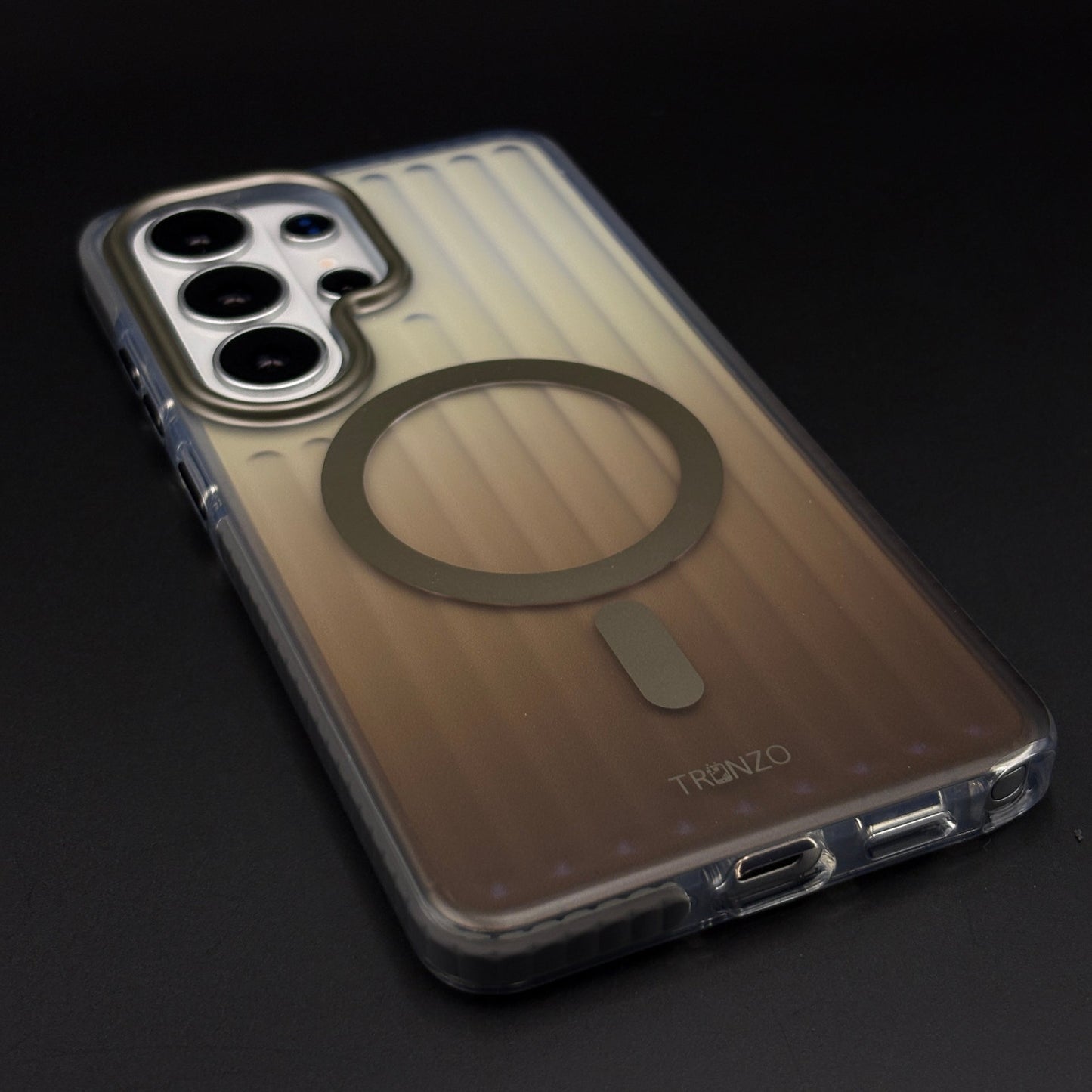 Ribbed Smoky Clear MagSafe Mobile Case Cover for Samsung Galaxy S26 Ultra