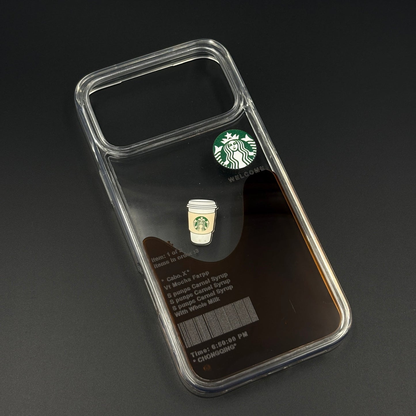 Starbucks Coffee Floating Liquid Cup TPU Case for iPhone 17 Series | Clear Shockproof Cover