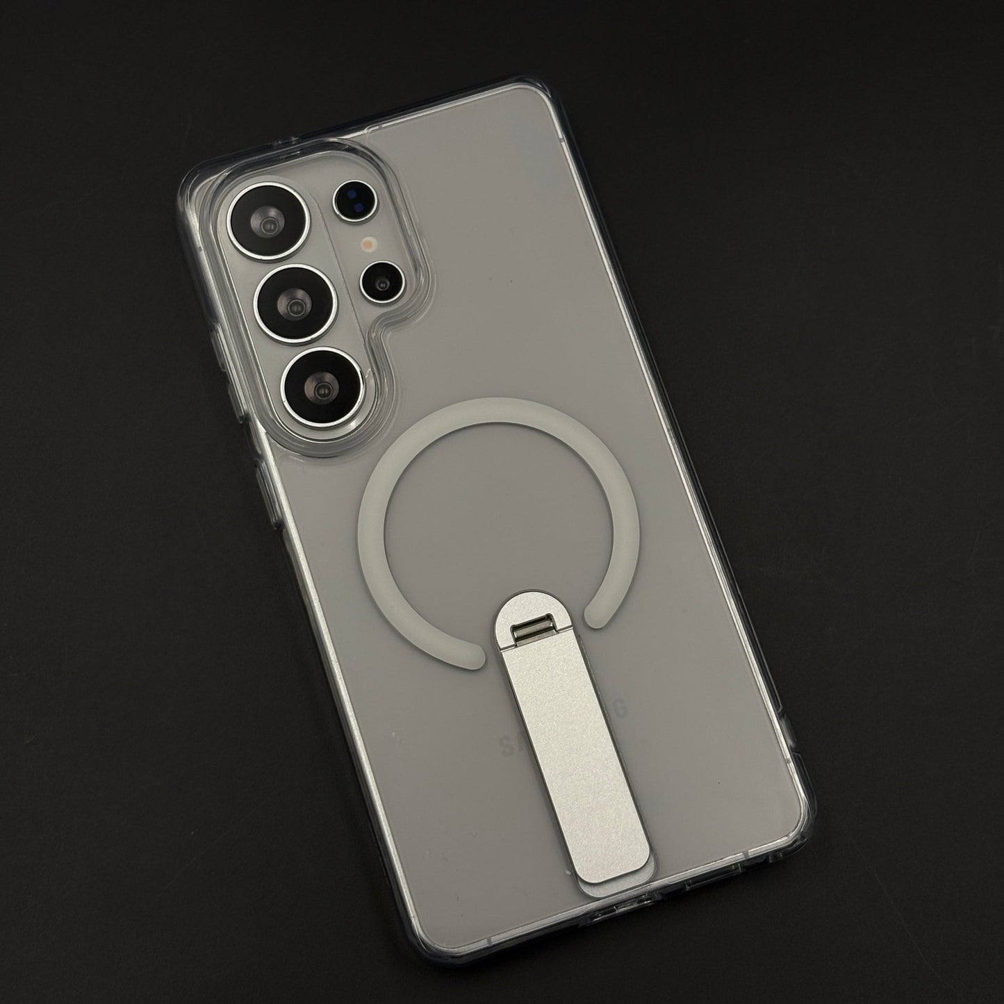 Non-Yellowing Clear Kickstand MagSafe Mobile Case Cover for Galaxy S26 Ultra