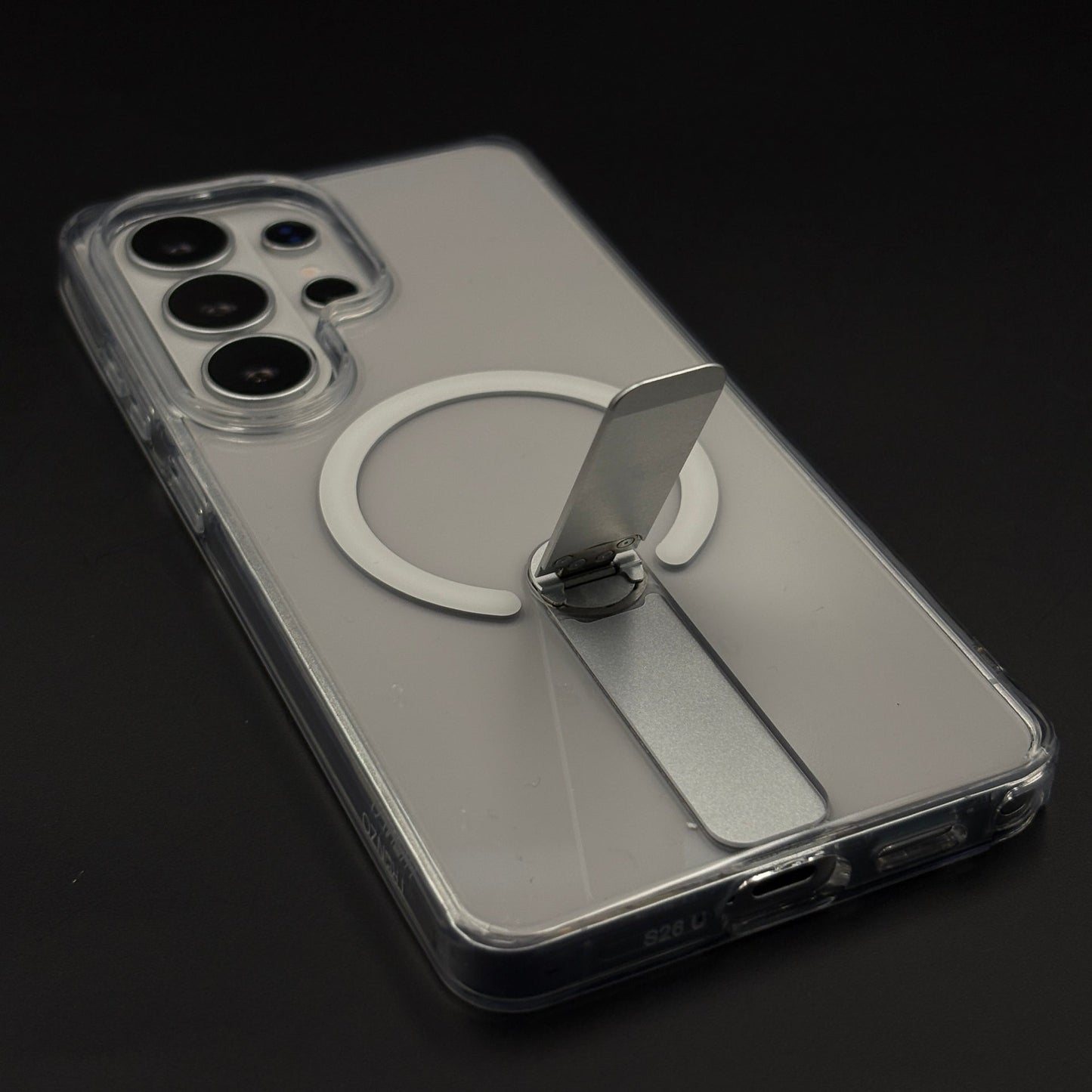 Non-Yellowing Clear Kickstand MagSafe Mobile Case Cover for Galaxy S26 Ultra
