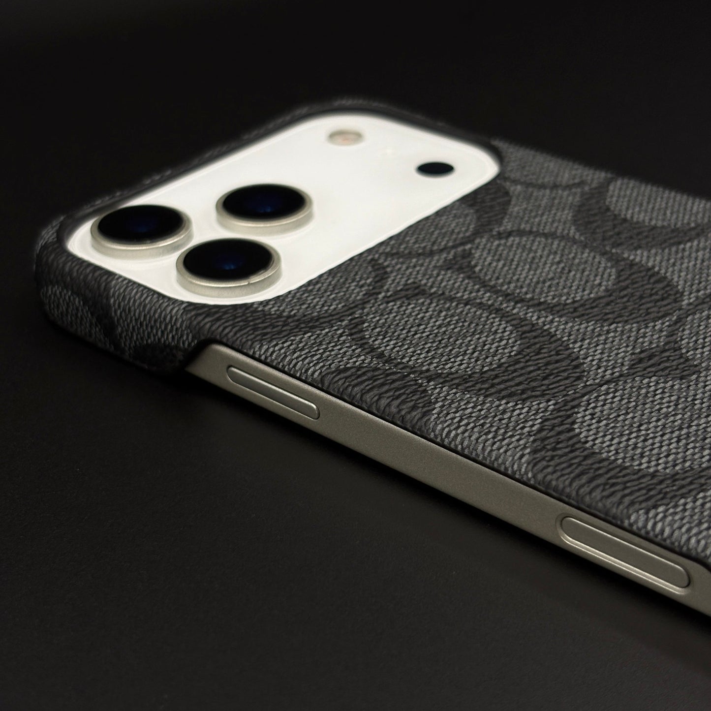 CC Pattern PU Leather Case for iPhone 17 Series | Monogram Soft Touch Protection
