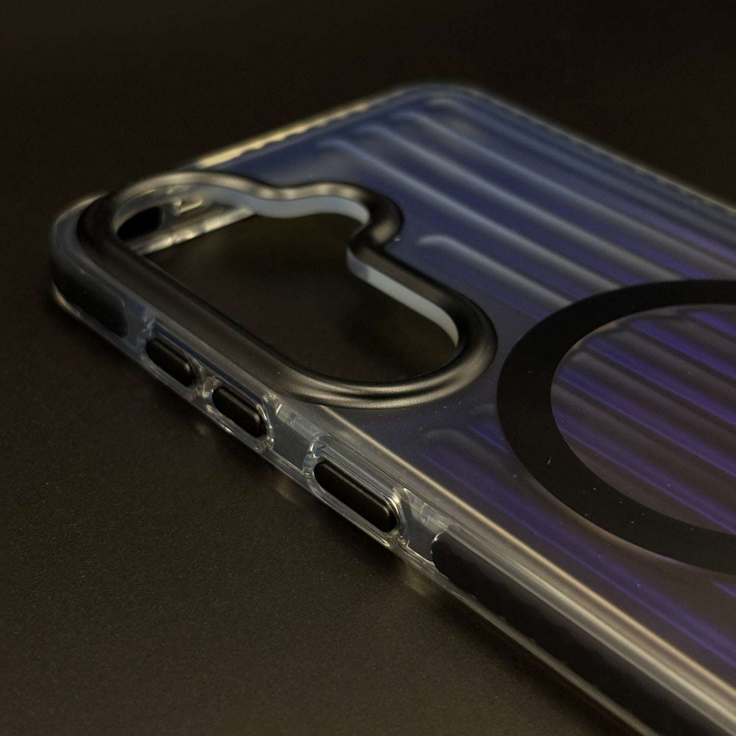 Ribbed Smoky Clear MagSafe Mobile Case Cover for Samsung Galaxy S26