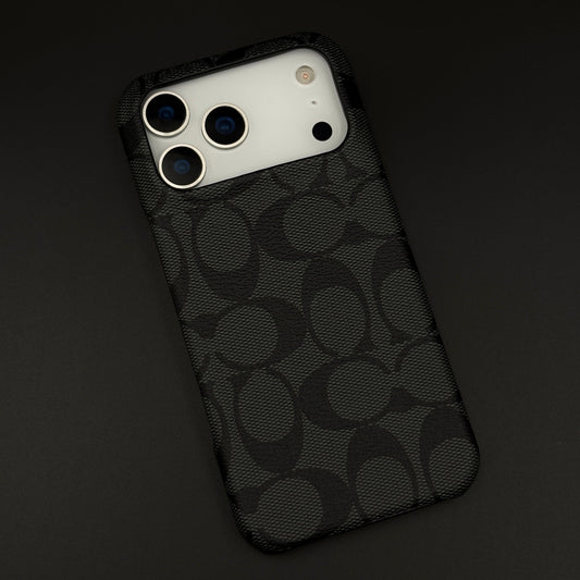 CC Pattern PU Leather Case for iPhone 17 Series | Monogram Soft Touch Protection