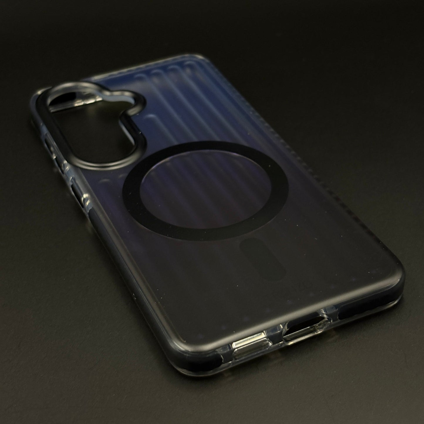 Ribbed Smoky Clear MagSafe Mobile Case Cover for Samsung Galaxy S26