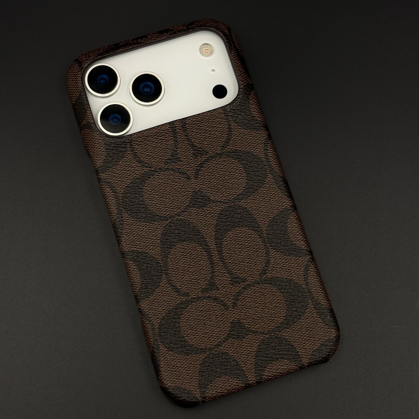 CC Pattern PU Leather Case for iPhone 17 Series | Monogram Soft Touch Protection