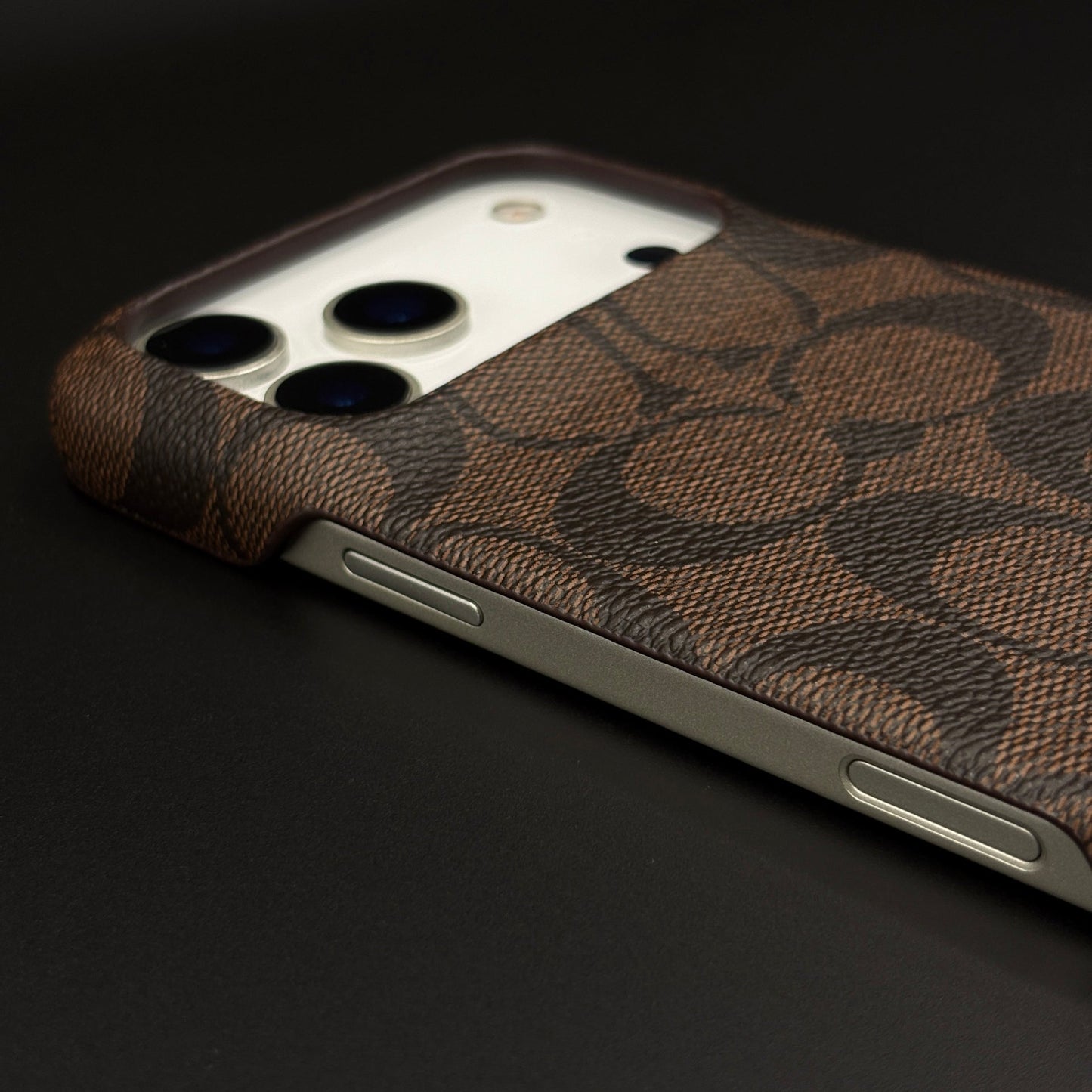 CC Pattern PU Leather Case for iPhone 17 Series | Monogram Soft Touch Protection