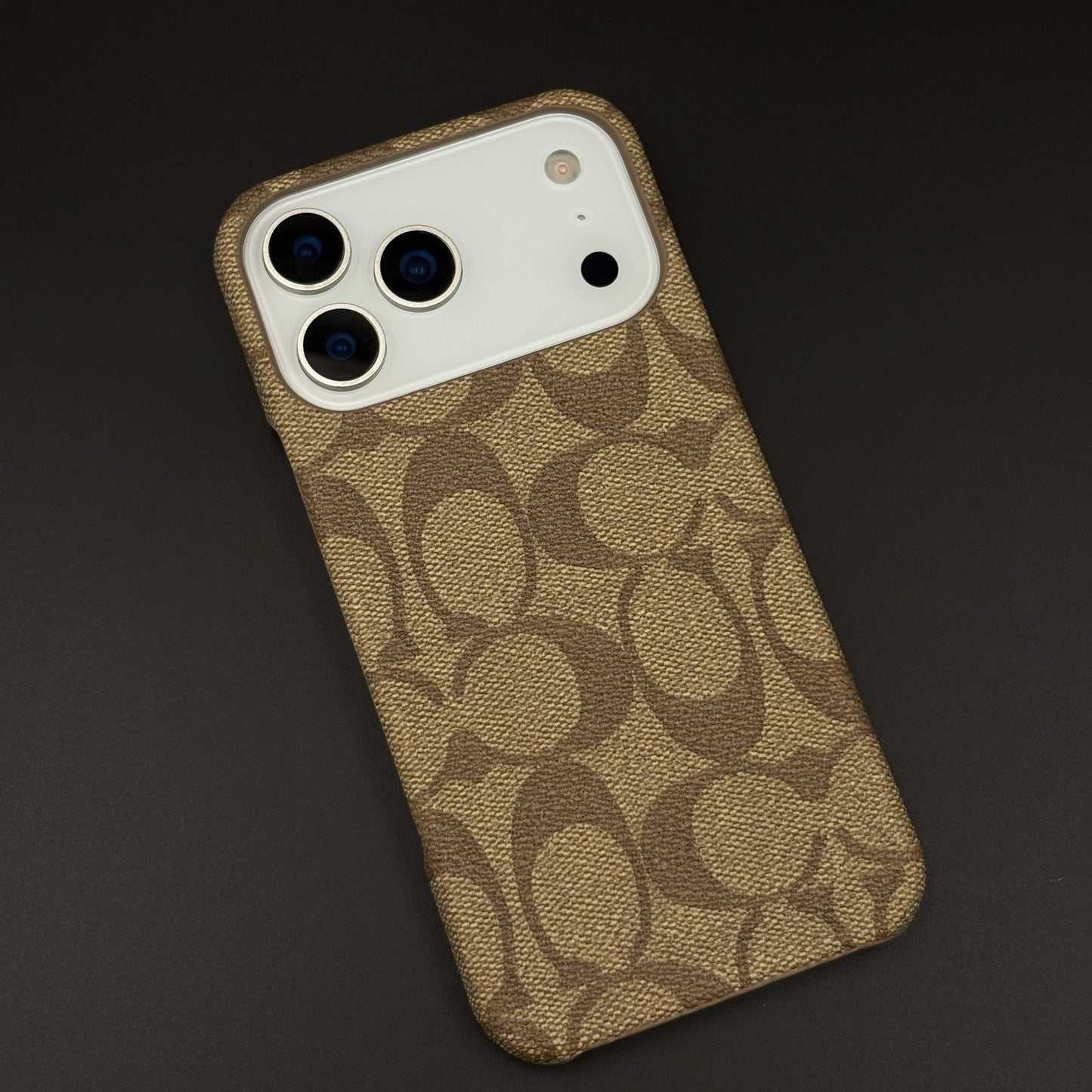 CC Pattern PU Leather Case for iPhone 17 Series | Monogram Soft Touch Protection