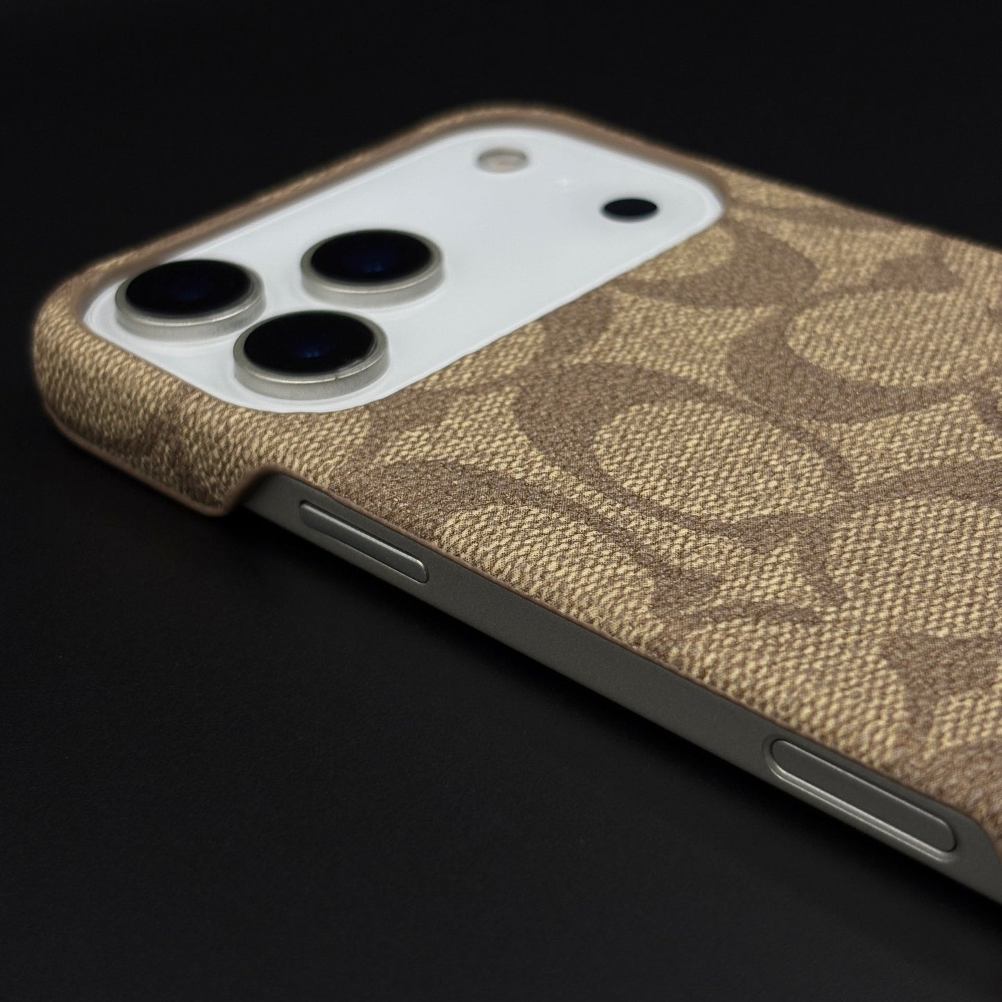 CC Pattern PU Leather Case for iPhone 17 Series | Monogram Soft Touch Protection