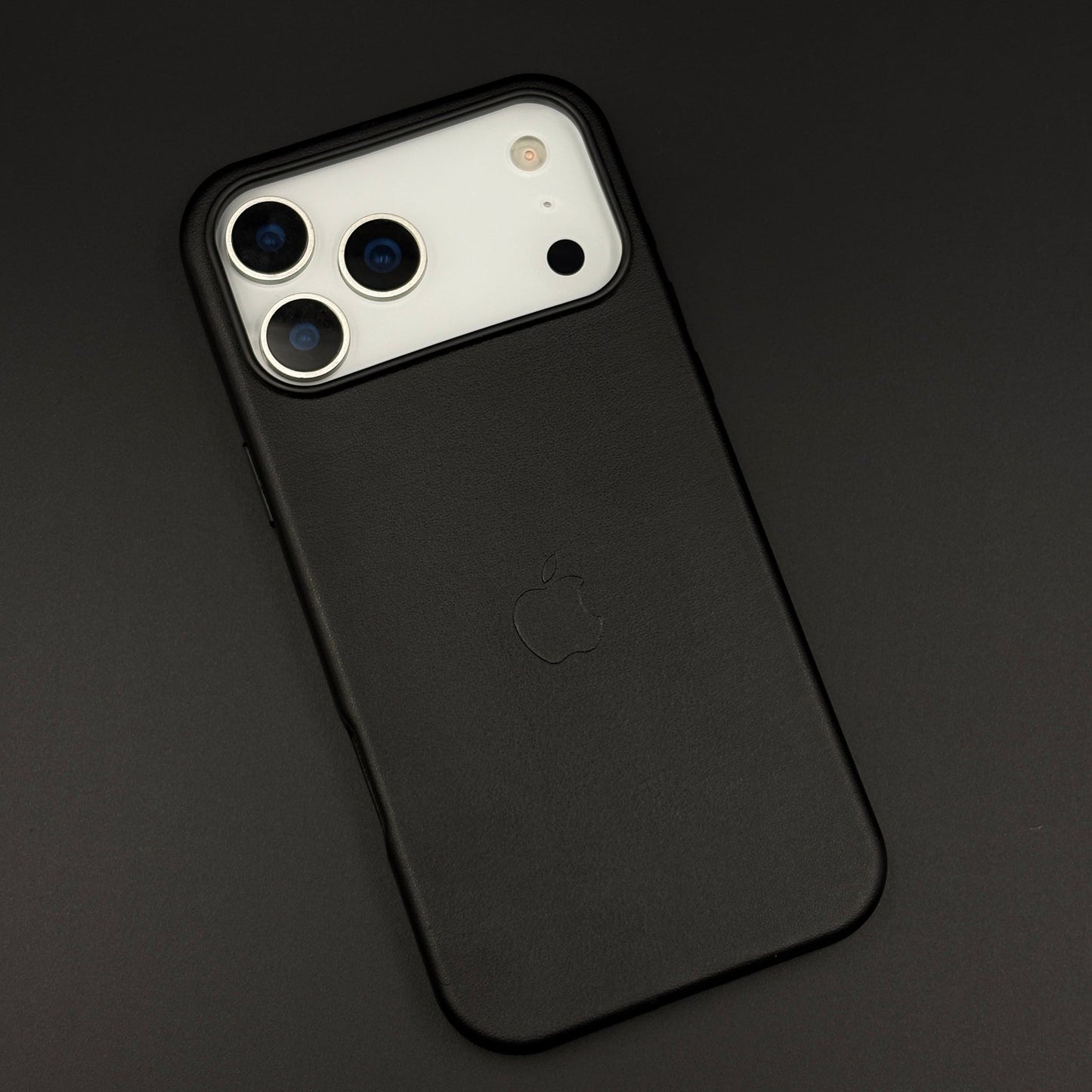Minimalist Leather Logo Phone Case Cover for iPhone 17 Series | Slim Premium Everyday Protection