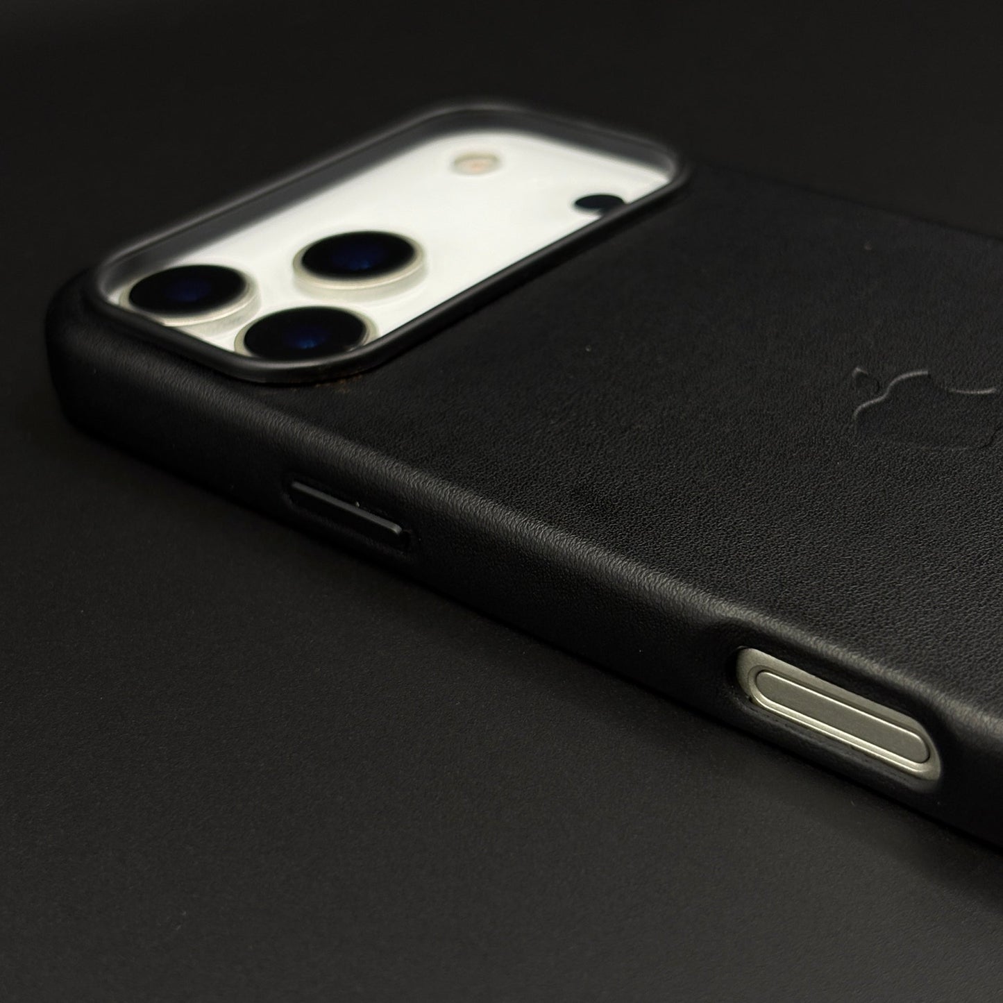 Minimalist Leather Logo Phone Case Cover for iPhone 17 Series | Slim Premium Everyday Protection