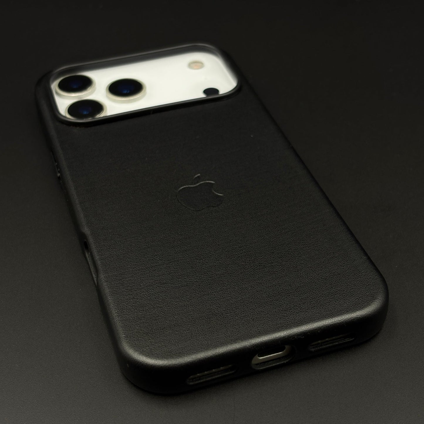 Minimalist Leather Logo Phone Case Cover for iPhone 17 Series | Slim Premium Everyday Protection